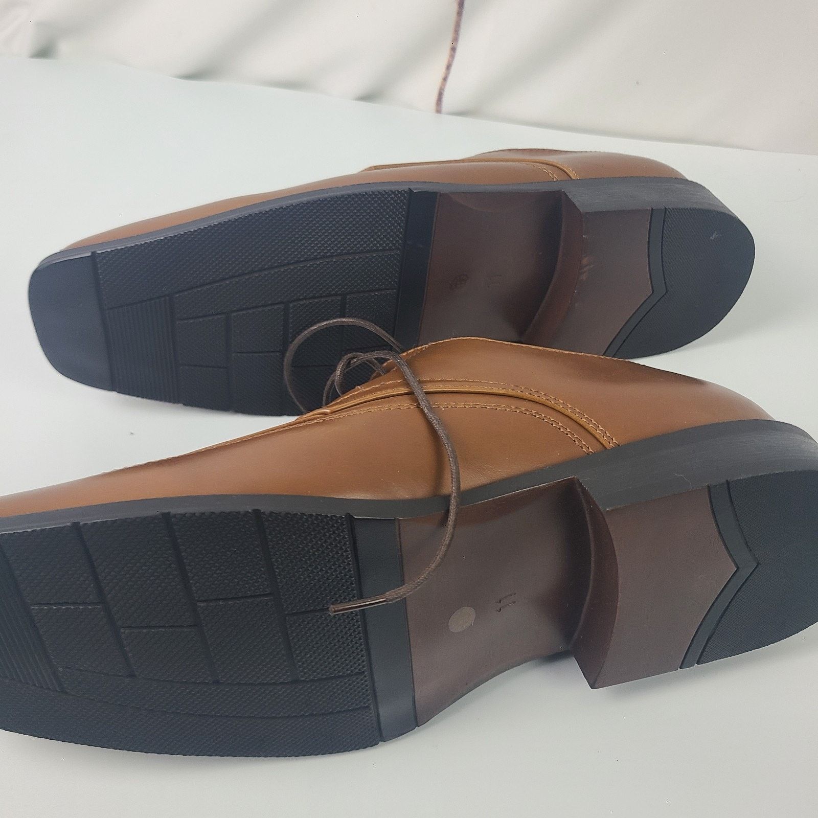 J Ferrar Mens JF J Ferrar Kent Brown Size 11M Oxford Dress Shoes Size US 11 / EU 44 - 5 Thumbnail