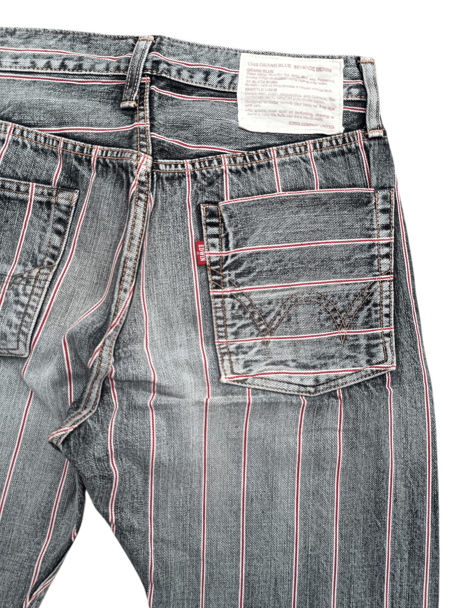 Edwin × Vintage Vintage Rare 🔥 FLARED Edwin 13oz Grand Blue Selvedge Denim Size US 30 / EU 46 - 13 Thumbnail