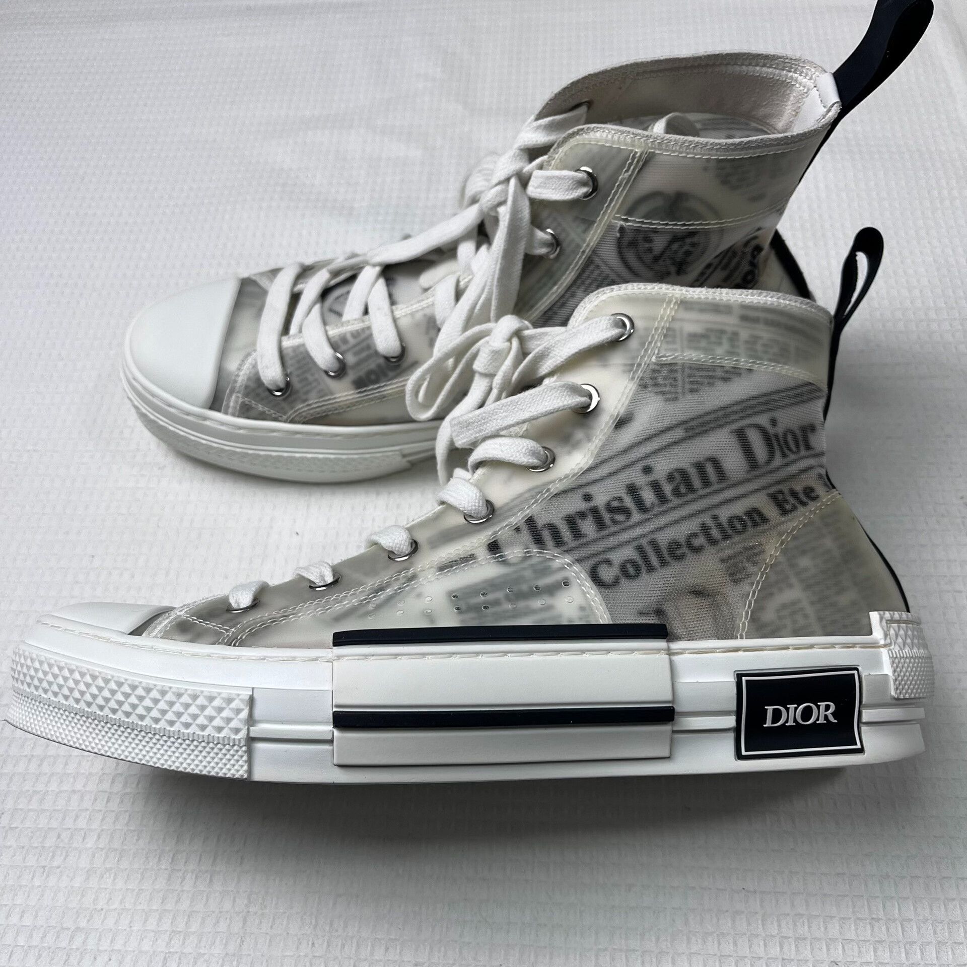 Dior × Hedi Slimane × Vintage DIOR HOMME Hi-Top Lace/Zipp Up