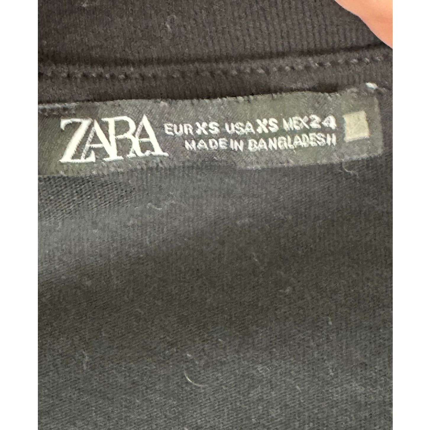 Zara Zara black short sleeves V neck top size XS Size XS / US 0-2 / IT 36-38 - 3 Thumbnail