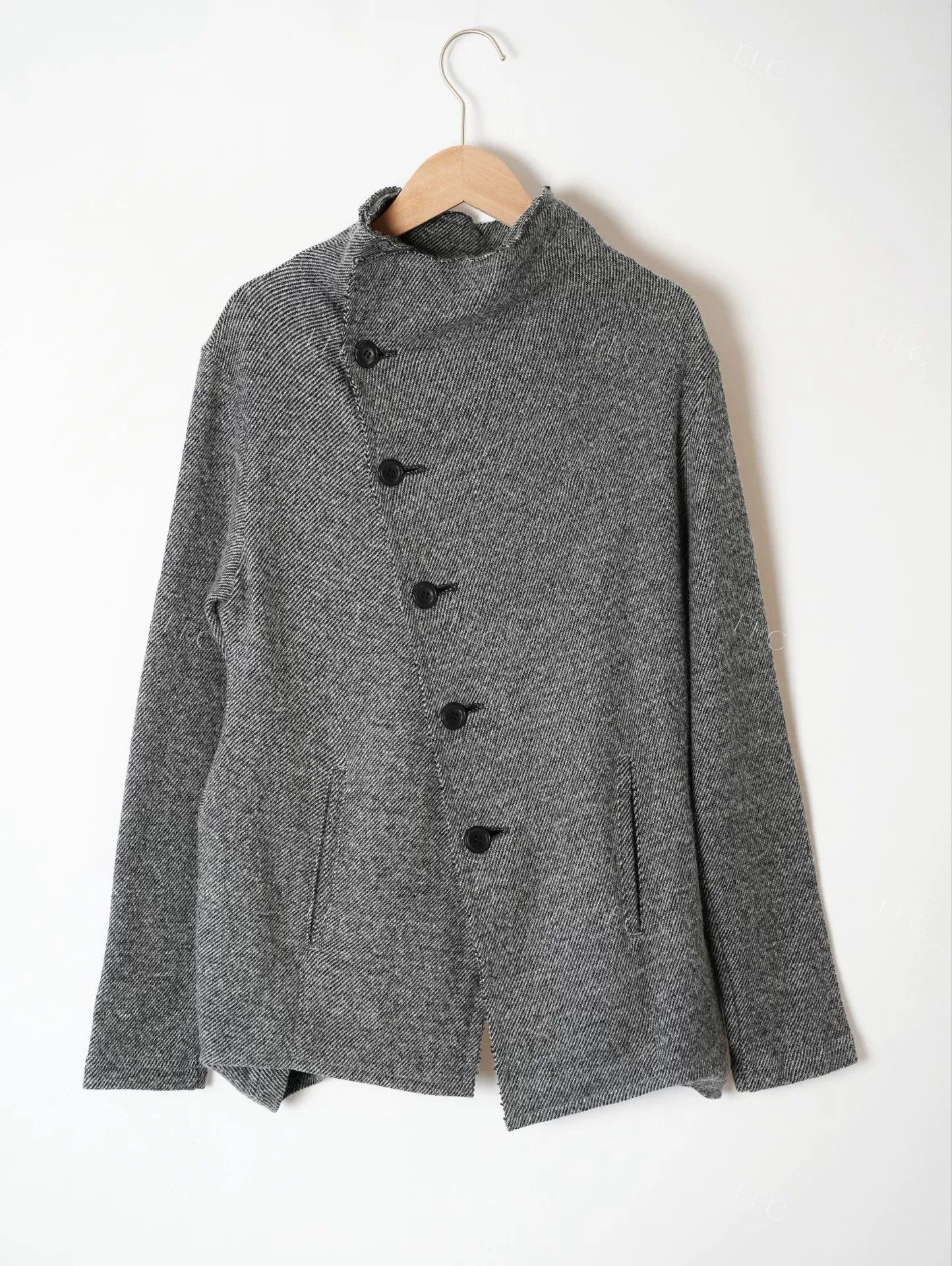 Yohji Yamamoto Yohji Yamamoto Gray Wool Jacket Size US M / EU 48-50 / 2 - 1 Thumbnail