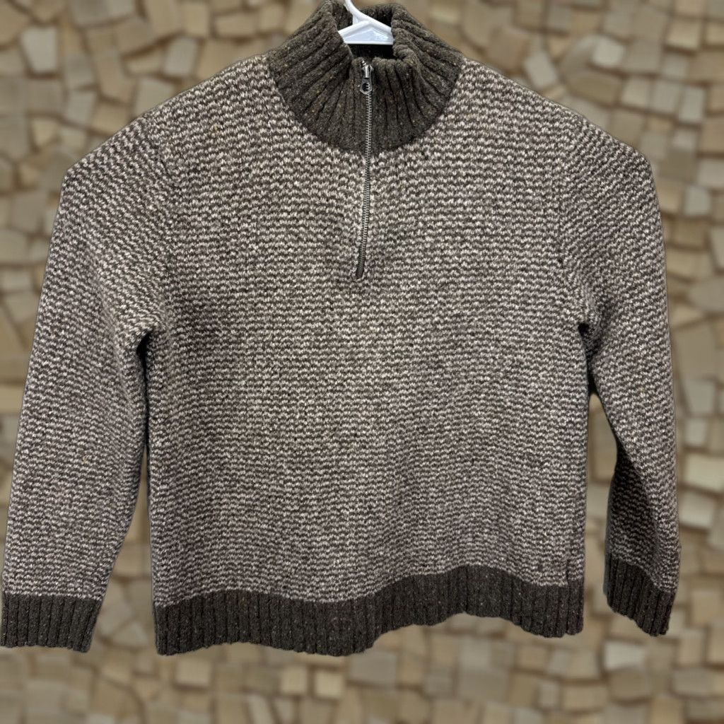 Gap VINTAGE Gap Sweater Men's Medium Brown Knit Wool Blend Quarter Zip Y2K Mens Size US M / EU 48-50 / 2 - 1 Thumbnail