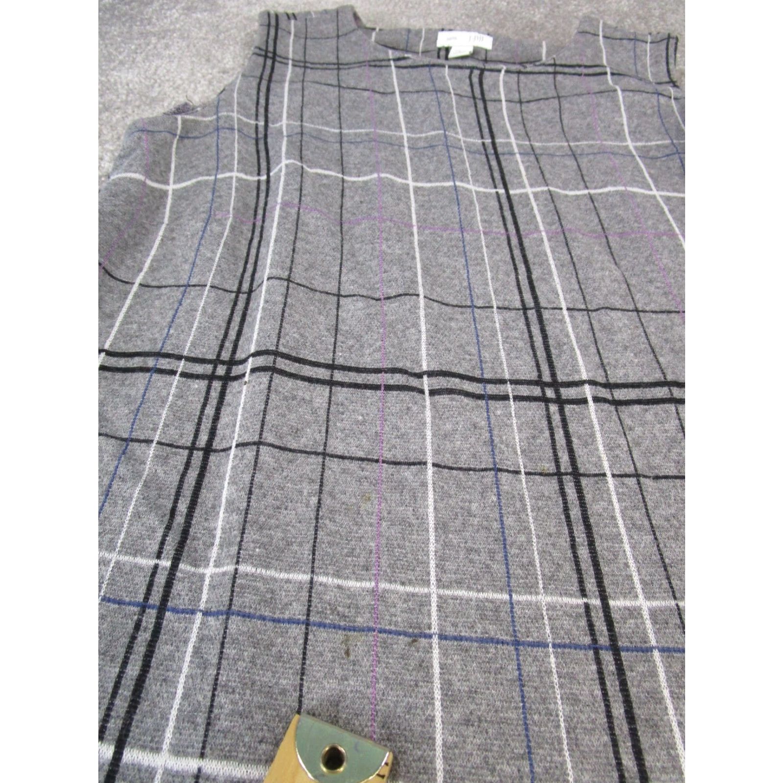 J. Jill VINTAGE J. Jill Plaid Shift Dress Petite Small Gray Sleeveless A-Line Business Casual Womens Size S / US 4 / IT 40 - 5 Thumbnail