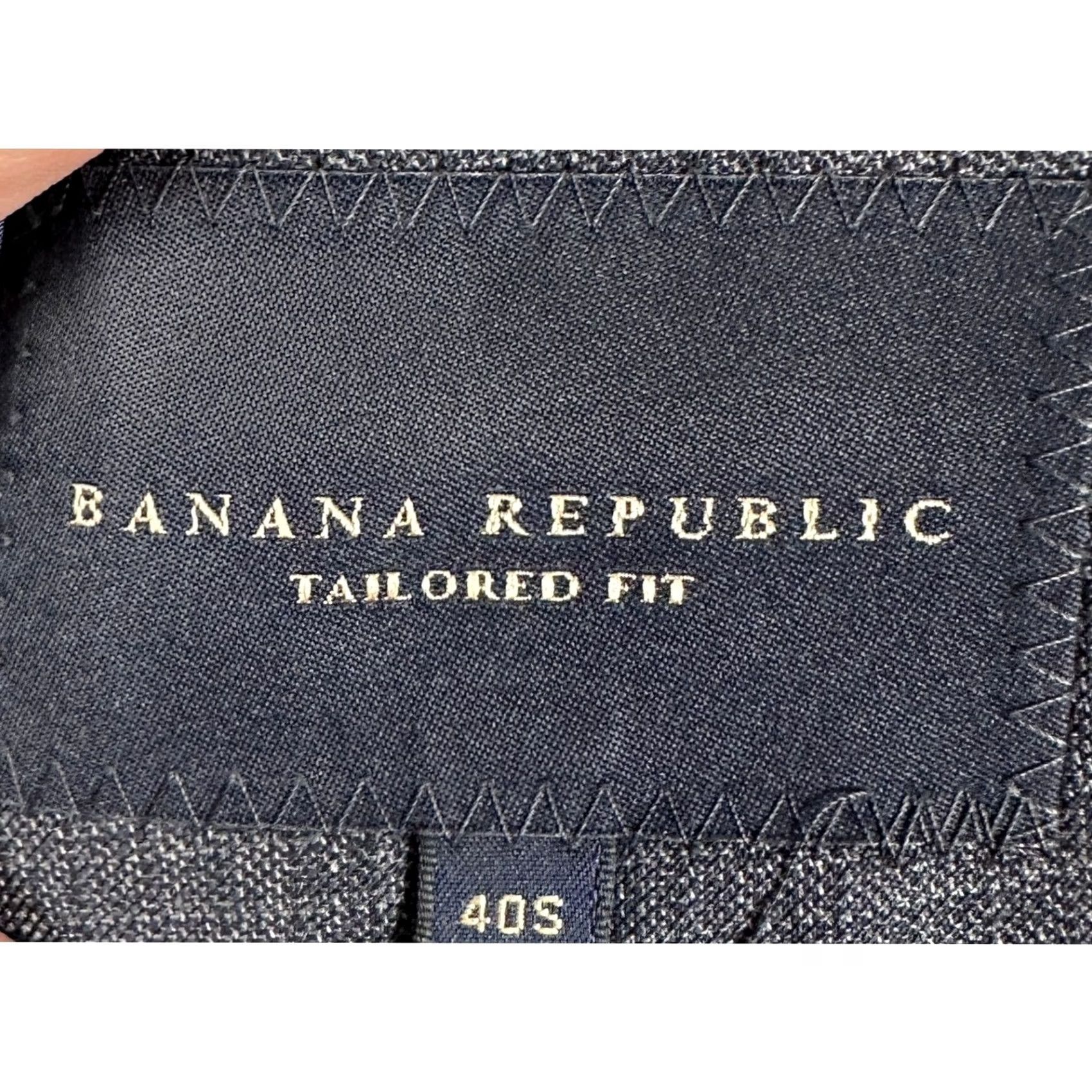Banana Republic Banana Republic Wool Blend Blazer Sport Coat Mens 40S Blue Tailored Fit 2 Button Jacket Short Notch Lapel Formal Office Business Suit Ready Mens Size 40R - 3 Thumbnail