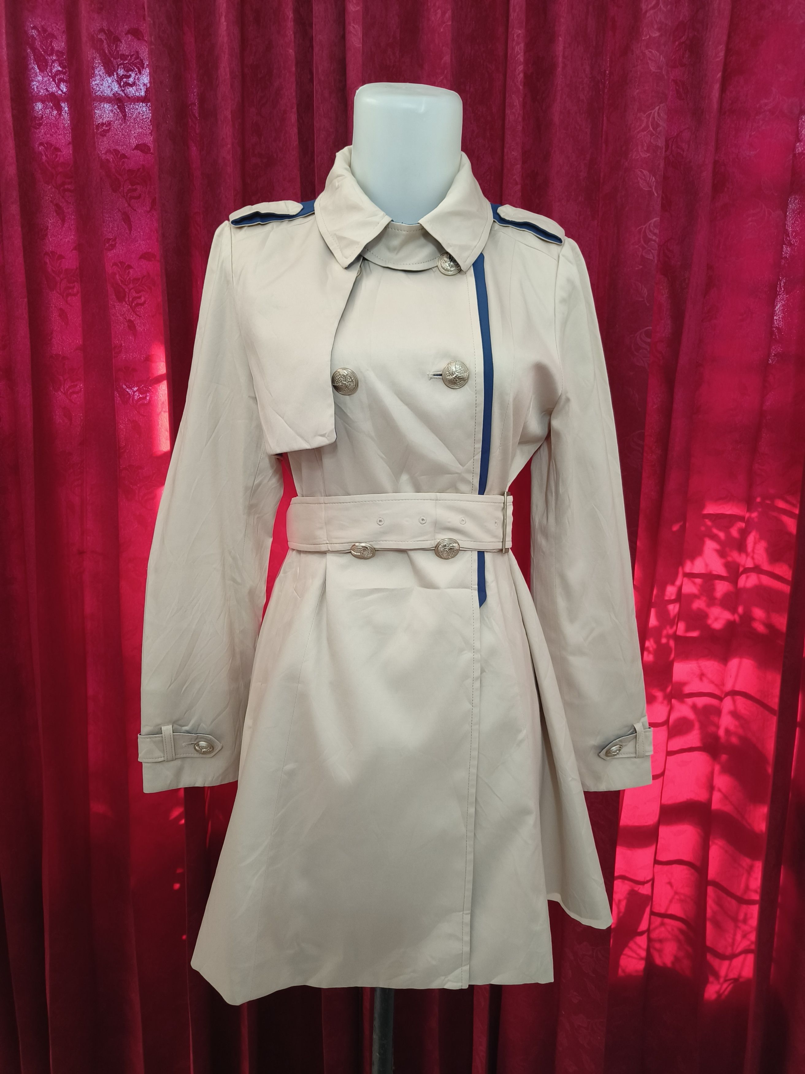 Other On & On Women Beige Korean Trench Coat Size XS / US 0-2 / IT 36-38 - 3 Thumbnail