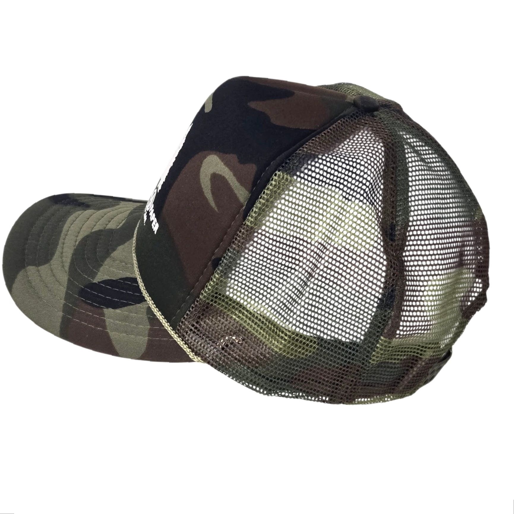 Vintage VTG HaT Trucker Hat Snapback Rope Camo Nylon 1990s Adjustable International Paper Kalamazoo MI Shirt Mens Size ONE SIZE - 2 Thumbnail