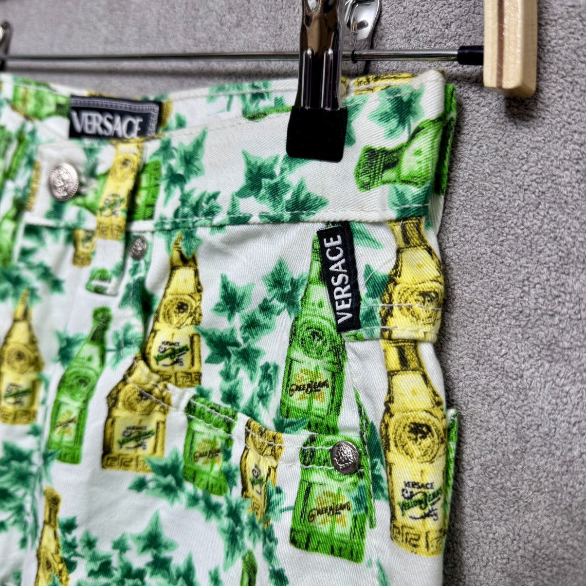 Versace × Versace Jeans Couture With Tag 1990s Versace Jeans Couture Perfume Bottle Print Size 28" / US 6 / IT 42 - 9 Thumbnail