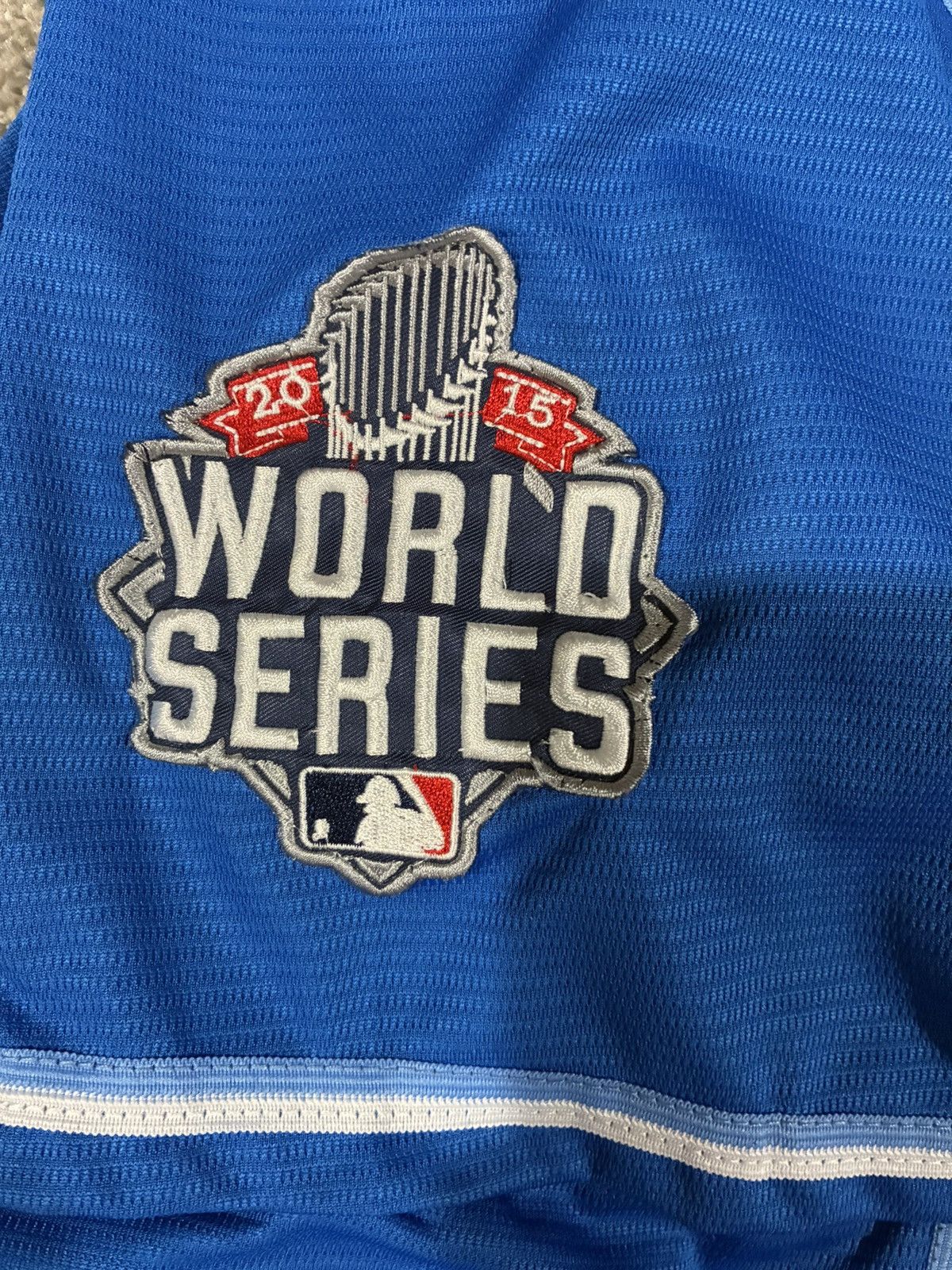 Majestic Moustakas 2015 World Series Champions KC Royals Sz 2XL Size US XXL / EU 58 / 5 - 4 Thumbnail