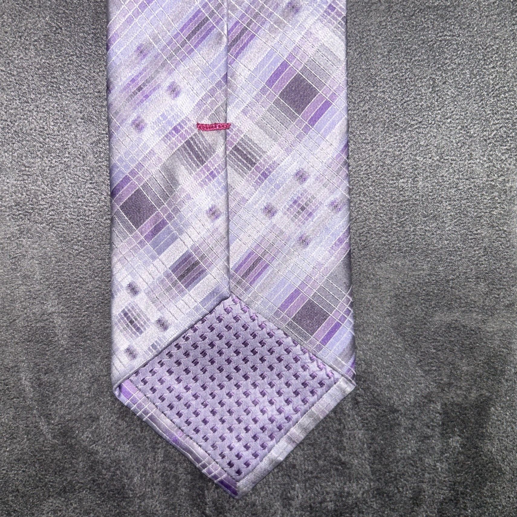BUGATCHI Bugatchi Necktie Purple Striped Silk Made in Italy Size ONE SIZE - 5 Thumbnail