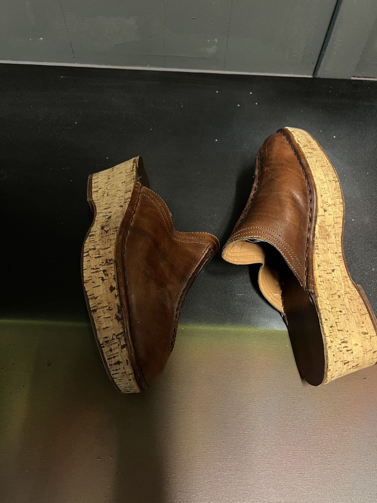 Other Cuban 70’s Leather platform clogs Size US 9.5 / EU 42-43 - 3 Thumbnail