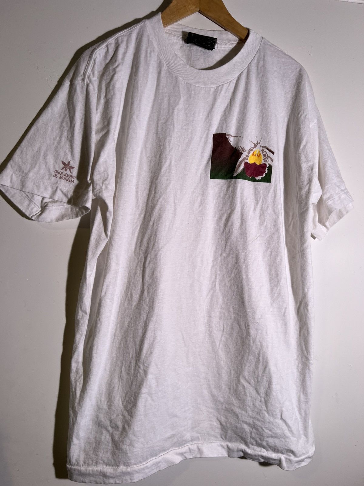 Vintage 90’s VTG Vintage Orquidario De Morella Flower Retro T Shirt Size US XL / EU 56 / 4 - 1 Thumbnail