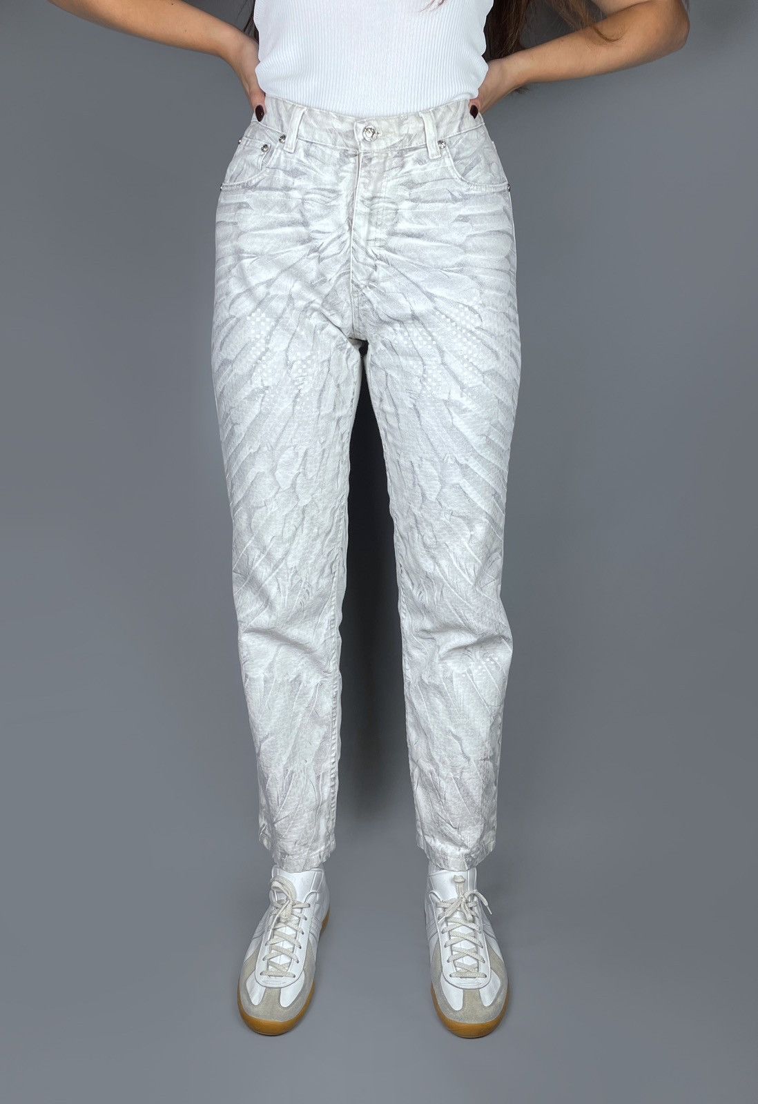 Roberto Cavalli Vintage Roberto Cavalli Feathers Wings Pattern Shine Pants M Size 28" / US 6 / IT 42 - 5 Thumbnail