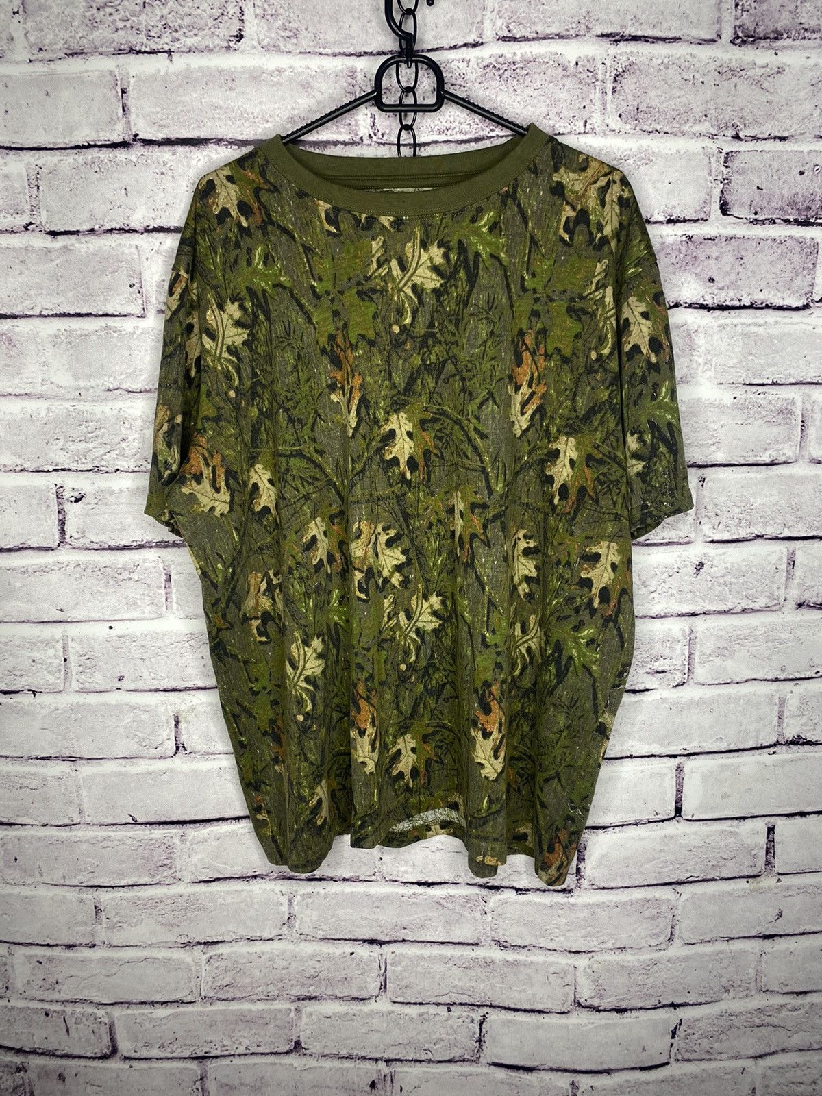 Japanese Brand MENS T-shirt Real Tree Overprint Logo Streatwear y2k Tee Size US XL / EU 56 / 4 - 1 Thumbnail