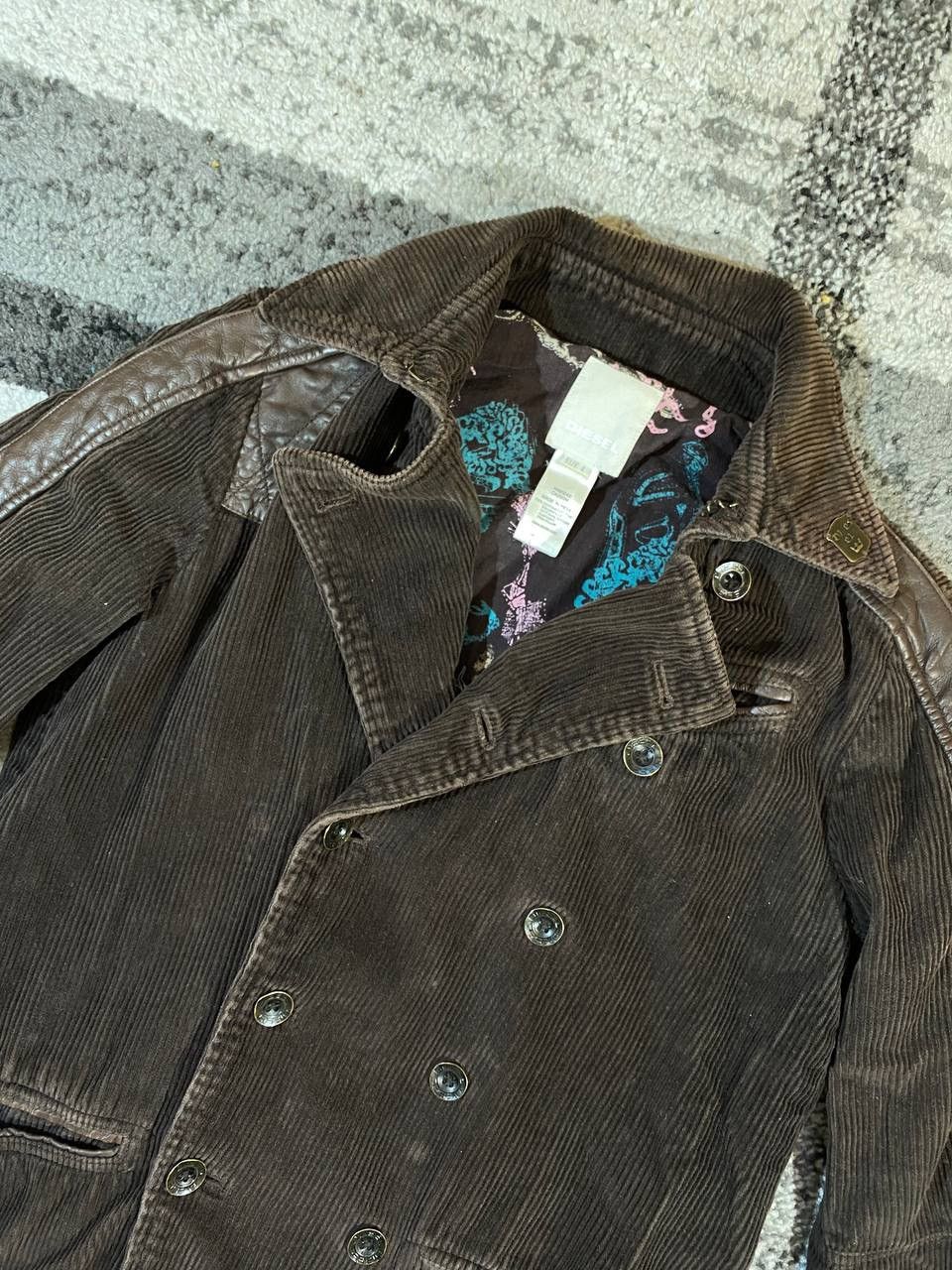 Diesel Diesel Blazer Women Leather Velvet Size L Brown Size L / US 10 / IT 46 - 3 Thumbnail