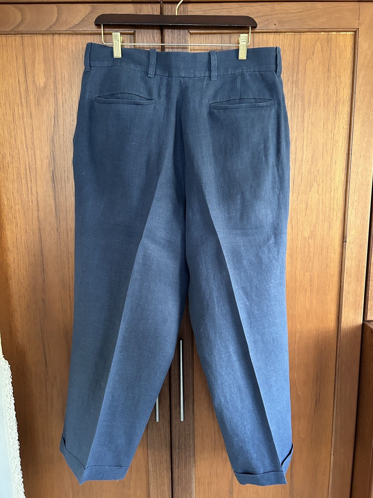 Minted New York 🚀 Minted NY Linen Pleated Trousers🚀 Size US 36 / EU 52 - 7 Thumbnail
