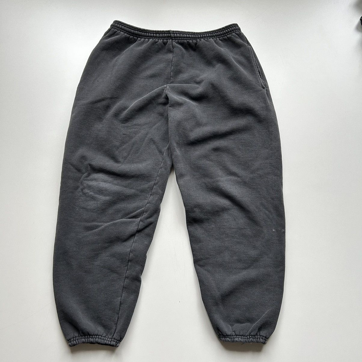 image of 90's Faded Blank Black Sweatpants Made In Usa, Men's (Size 32)