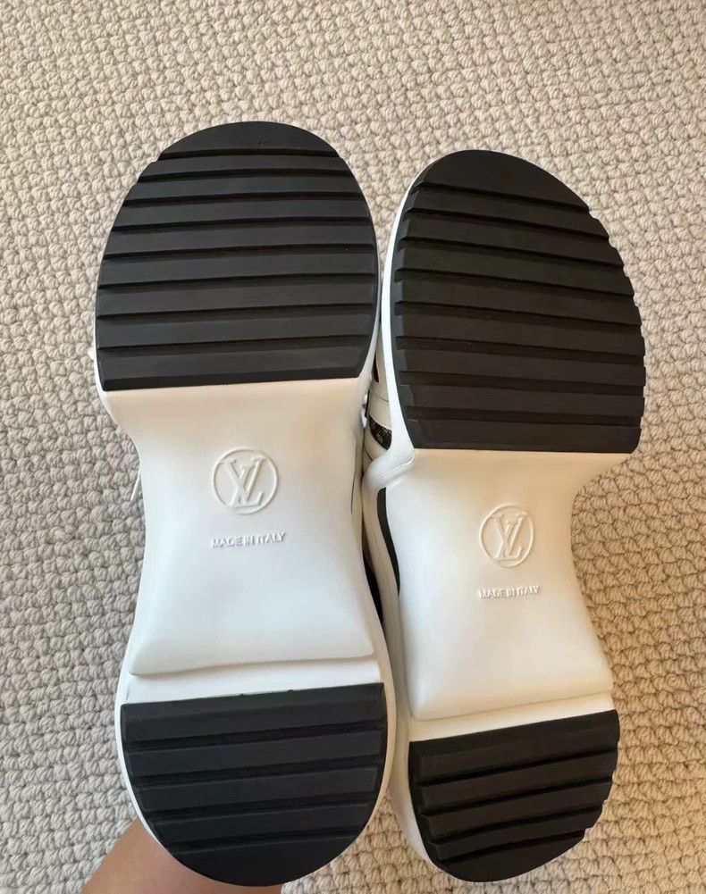 Louis Vuitton Louis Vuitton Black and White Denim Jeans Daddy Shoes Size US 7 / IT 37 - 7 Thumbnail