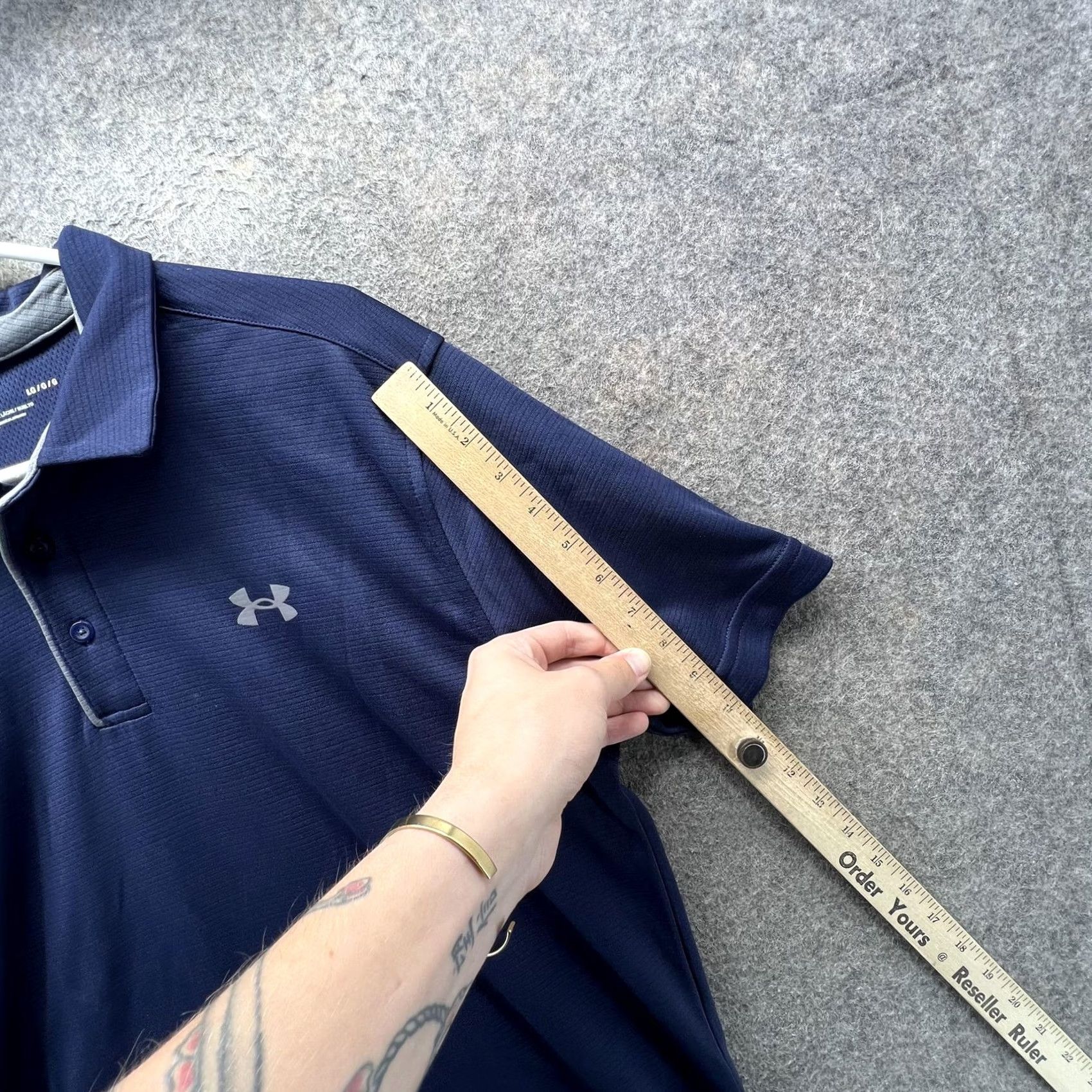 Under Armour Under Armour Polo Shirt Mens Large Blue Solid Golf Loose Fit Performance Casual Shirt Size US L / EU 52-54 / 3 - 5 Thumbnail
