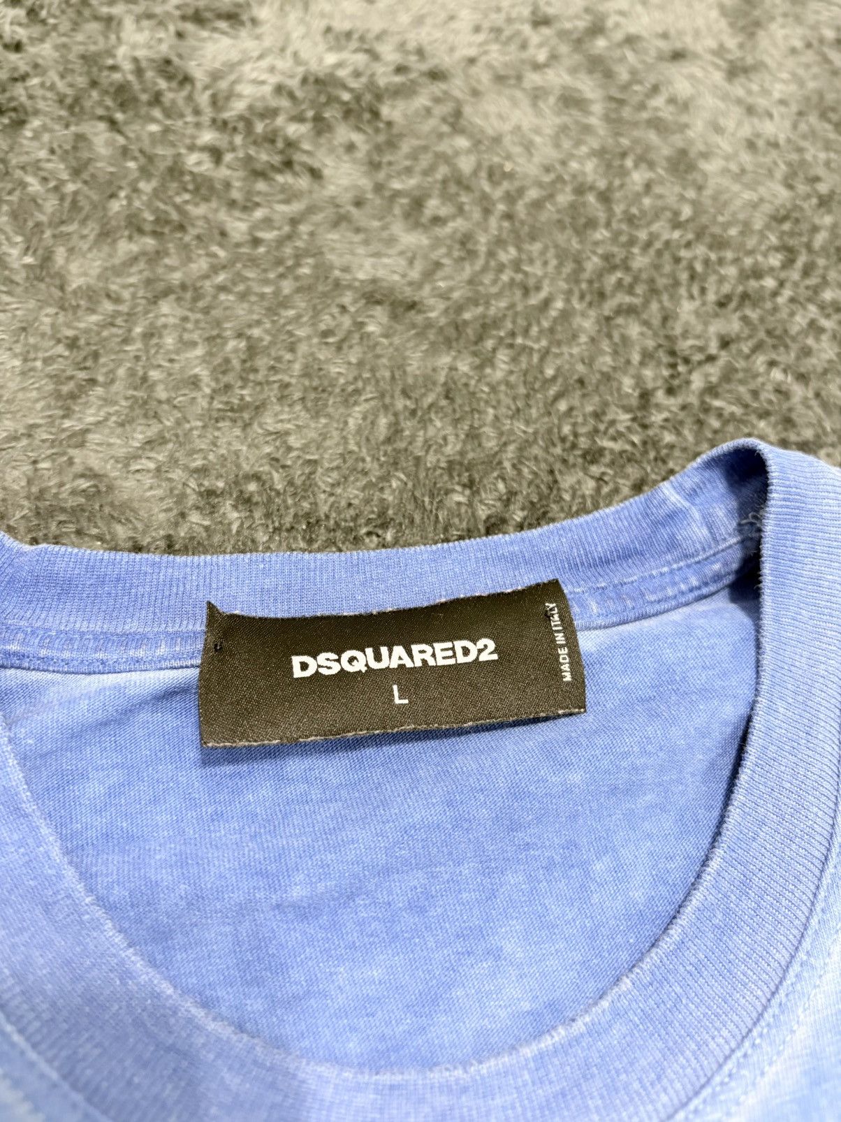 Dsquared2 Dsquared 2 Blue Dyed Faded Washed Style Tee Size US L / EU 52-54 / 3 - 4 Thumbnail