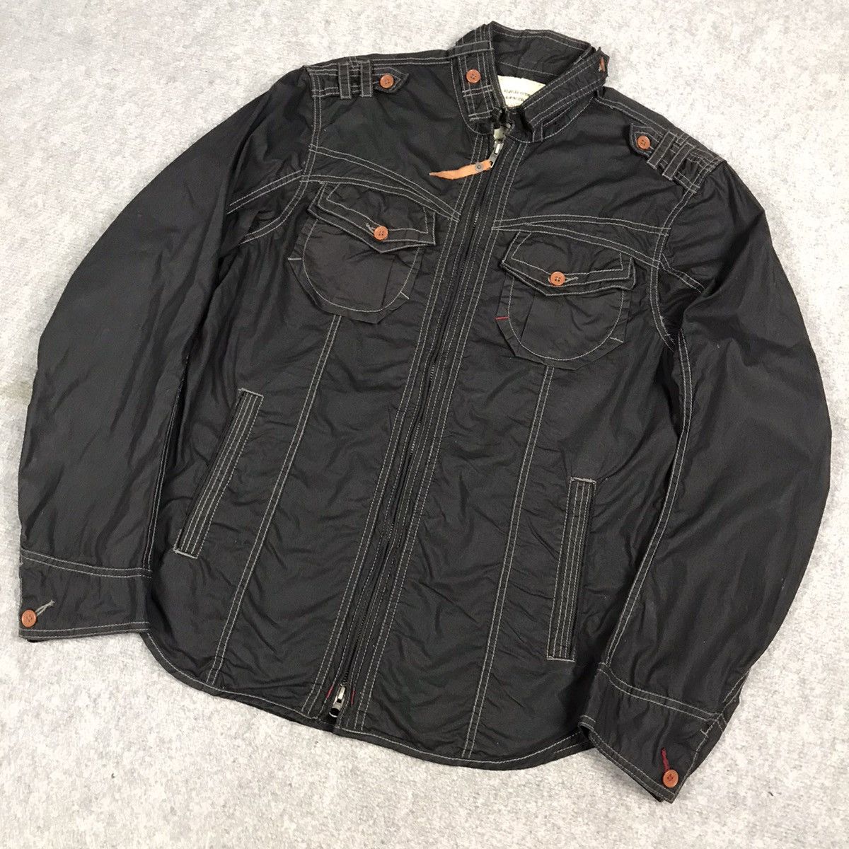 Japanese Brand BALL BLACK ZIPPER JACKET PUNK STYLE JAPAN Size US L / EU 52-54 / 3 - 4 Thumbnail