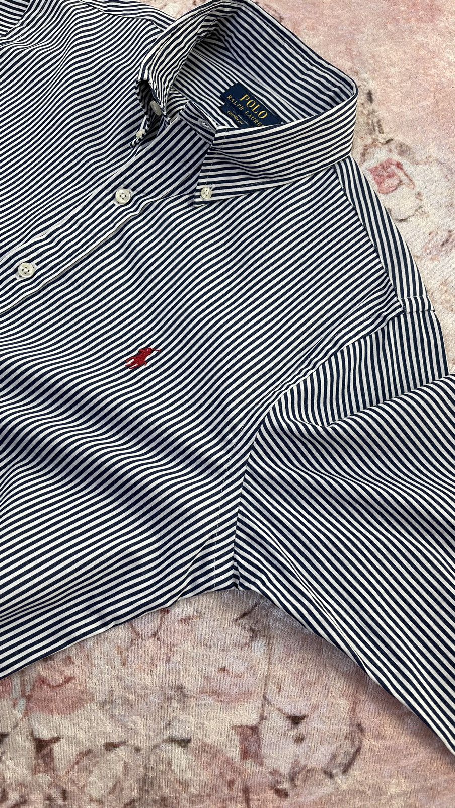 Polo Ralph Lauren M Custom Fit Button Down Striped Shirt QR
