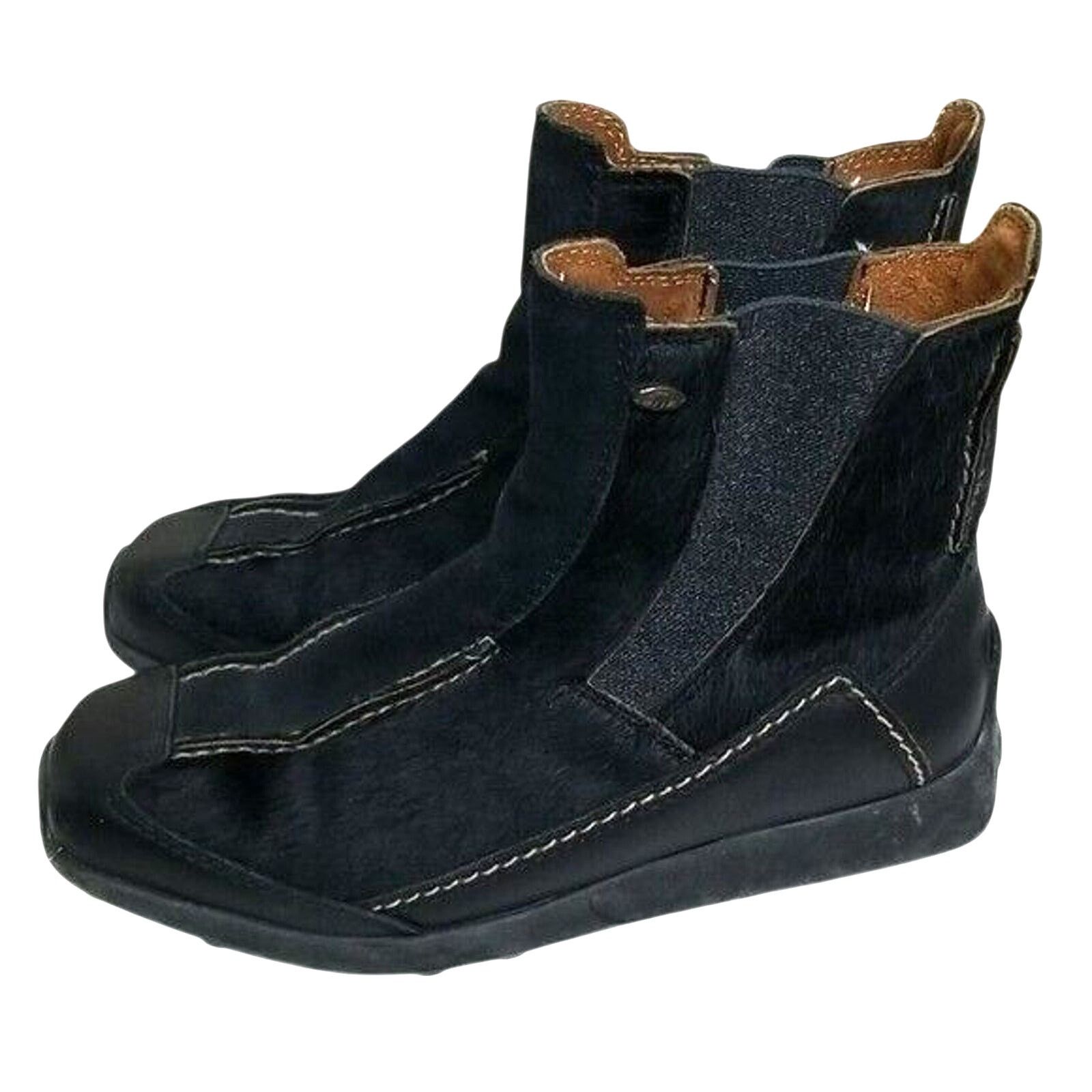 Tecovas Tecnica Womens Boots Black Suede Pull On Fur Trim 6 Gorpcore Size US 6 / IT 36 - 5 Thumbnail