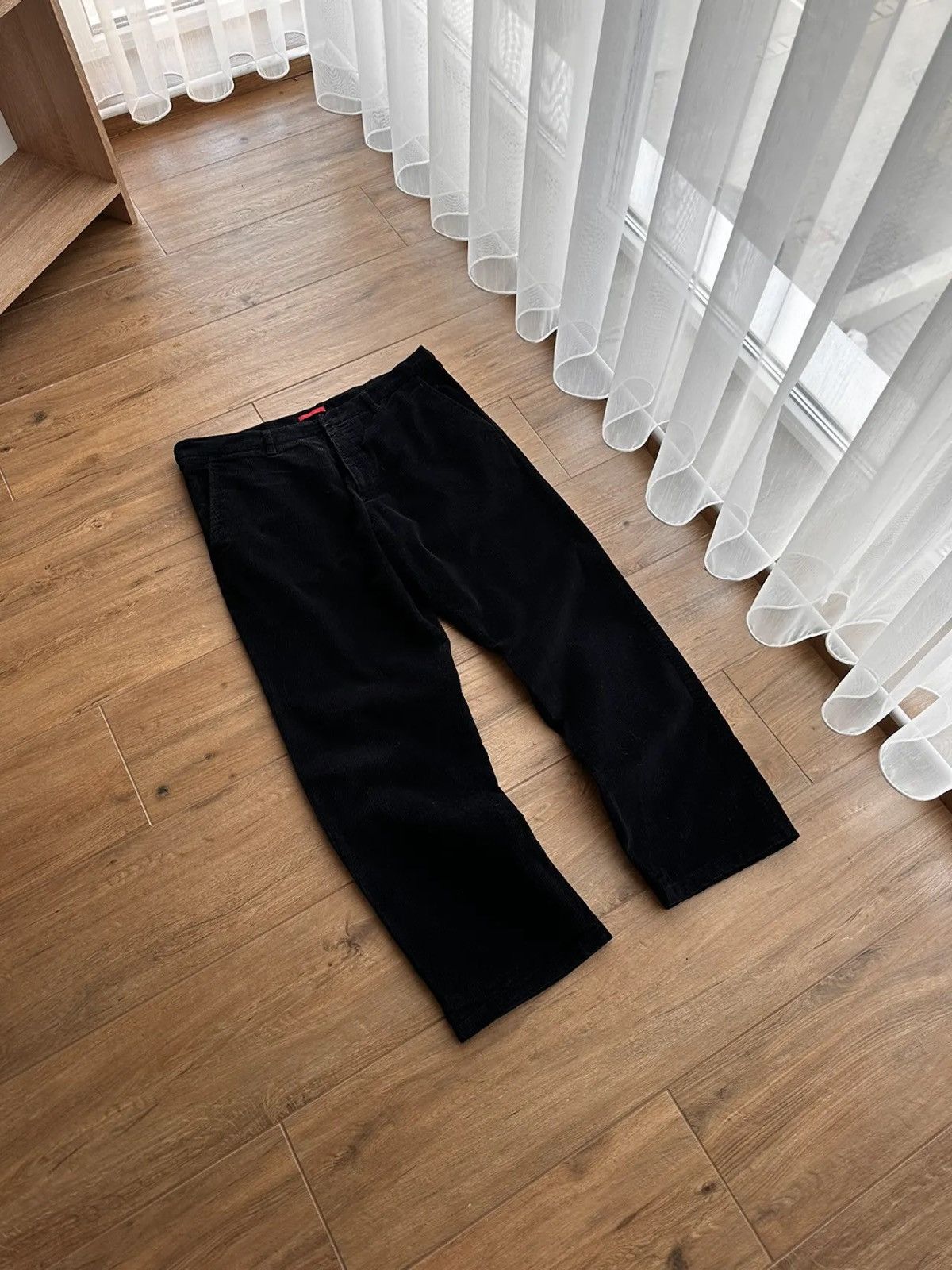 image of Vintage Prada Corduroy Black Luxury Pants, Men's (Size 36)