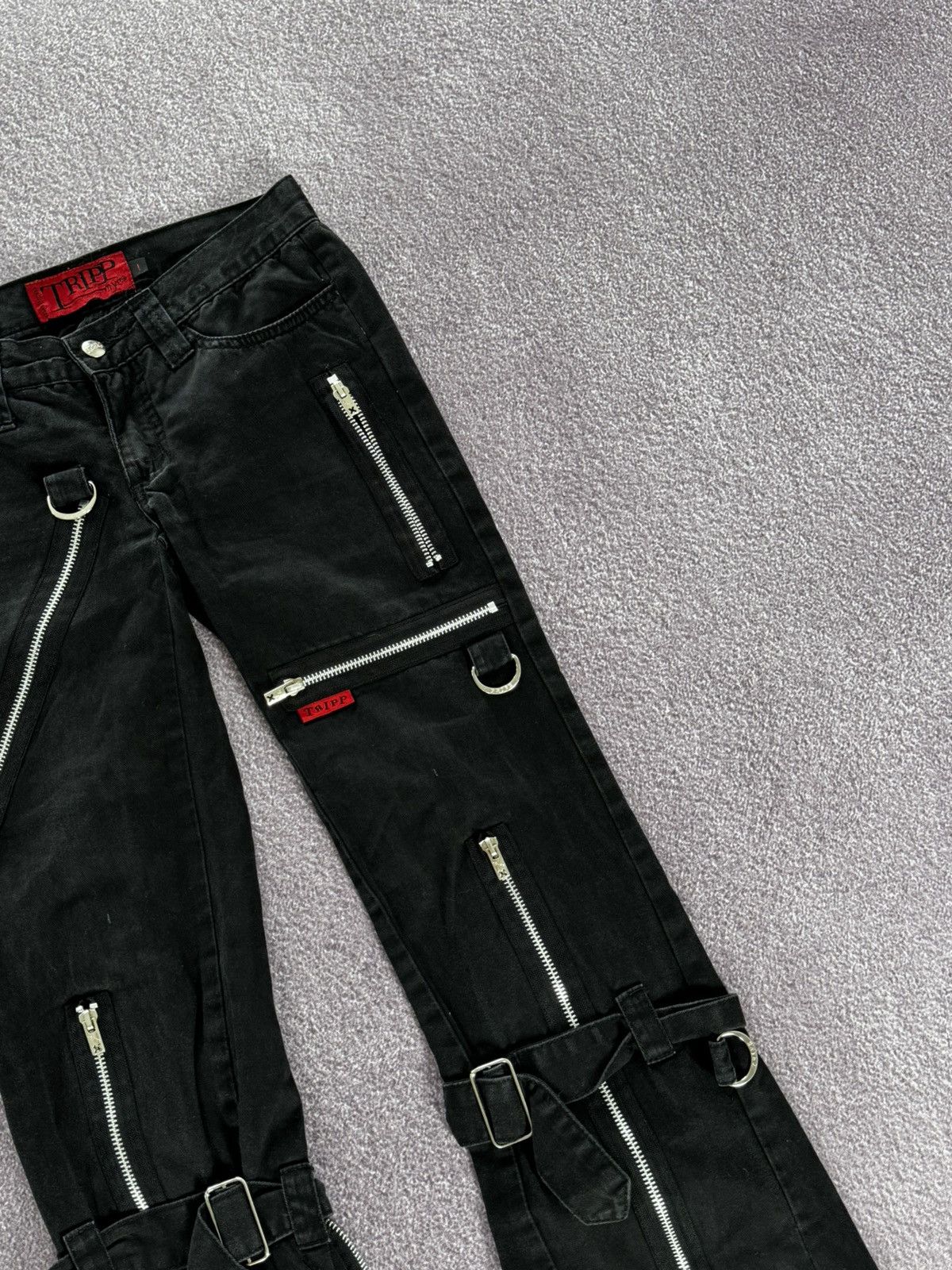 Tripp NYC Tripp Nyc Avant Garde Bondage Gothic Flared Pants Size 26" / US 2 / IT 38 - 6 Thumbnail