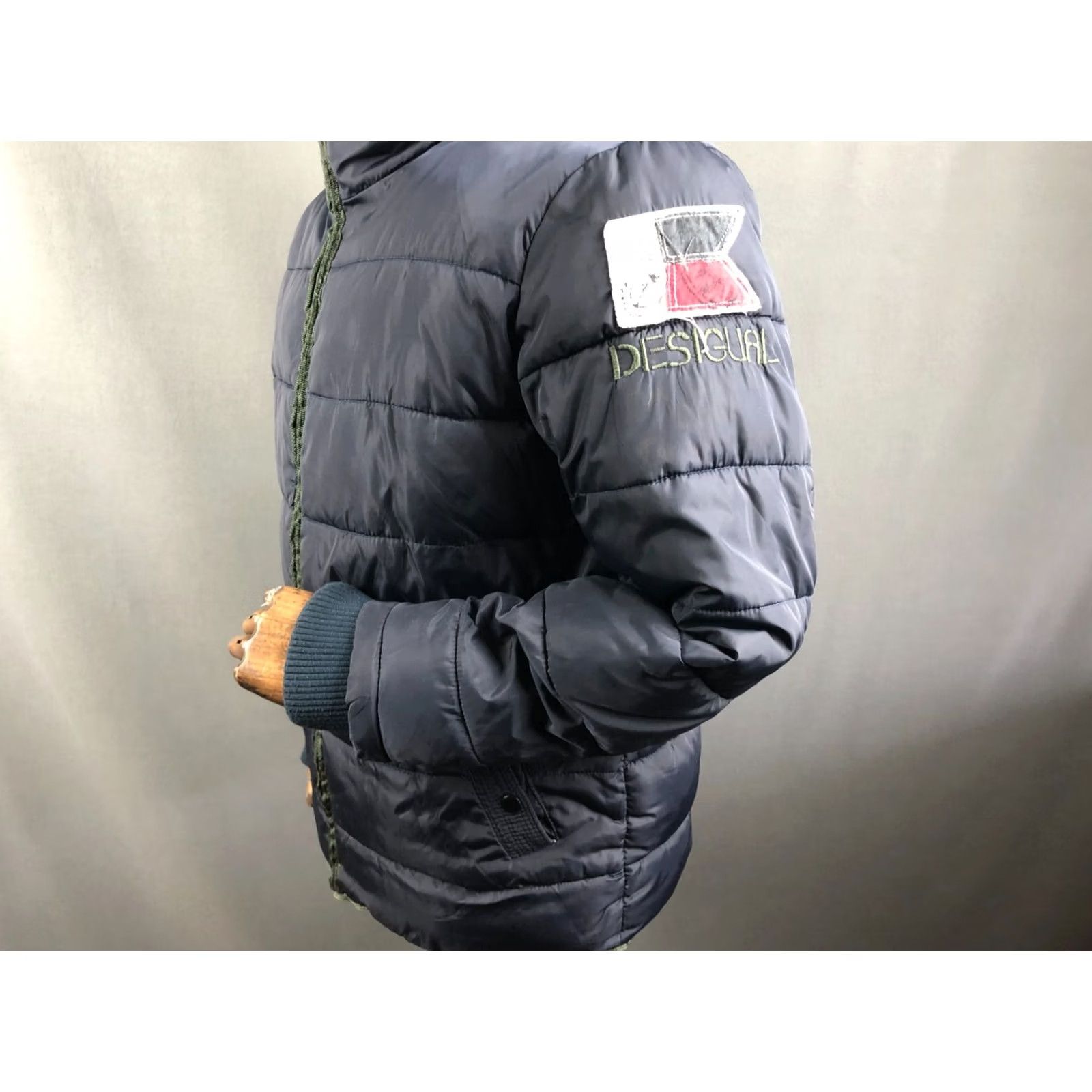 Desigual Desigual Jacket Mens M Blue Full Zip Padded Polyamide Dark Men Size Double Hooded Size US M / EU 48-50 / 2 - 7 Thumbnail