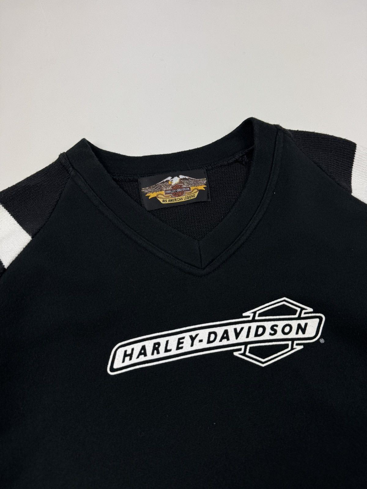 Harley Davidson × Vintage Y2K Vintage Harley Davidson V-Neck Mix Sweatshirt Size US S / EU 44-46 / 1 - 7 Thumbnail