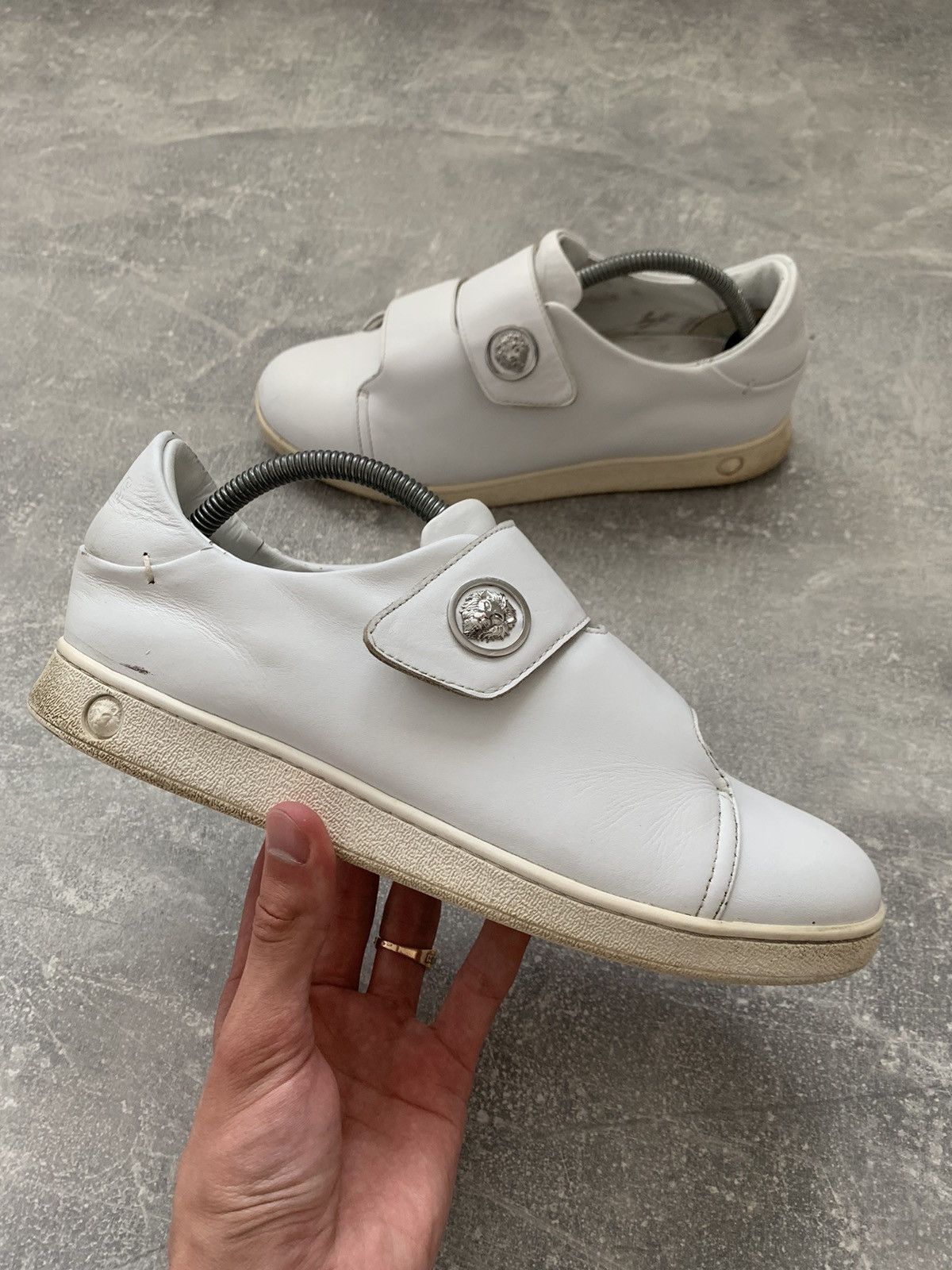 Versus Versace Versus Versace Women's Sneakers White Leather Medusa Size US 10 / IT 40 - 1 Thumbnail