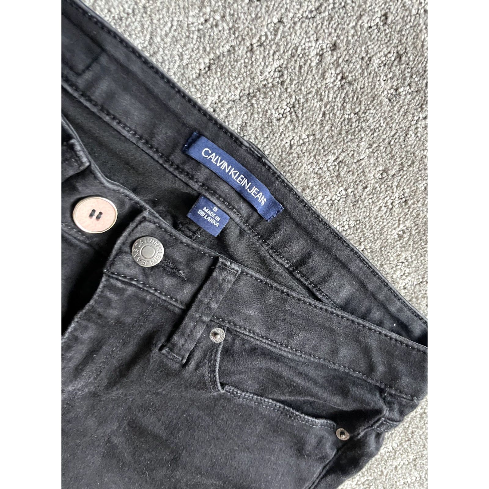 Calvin Klein Calvin Klein Womens Skinny Jeans Size 8 Black Denim Stretch 5-Pocket Regular Size 30" / US 8 / IT 44 - 5 Thumbnail