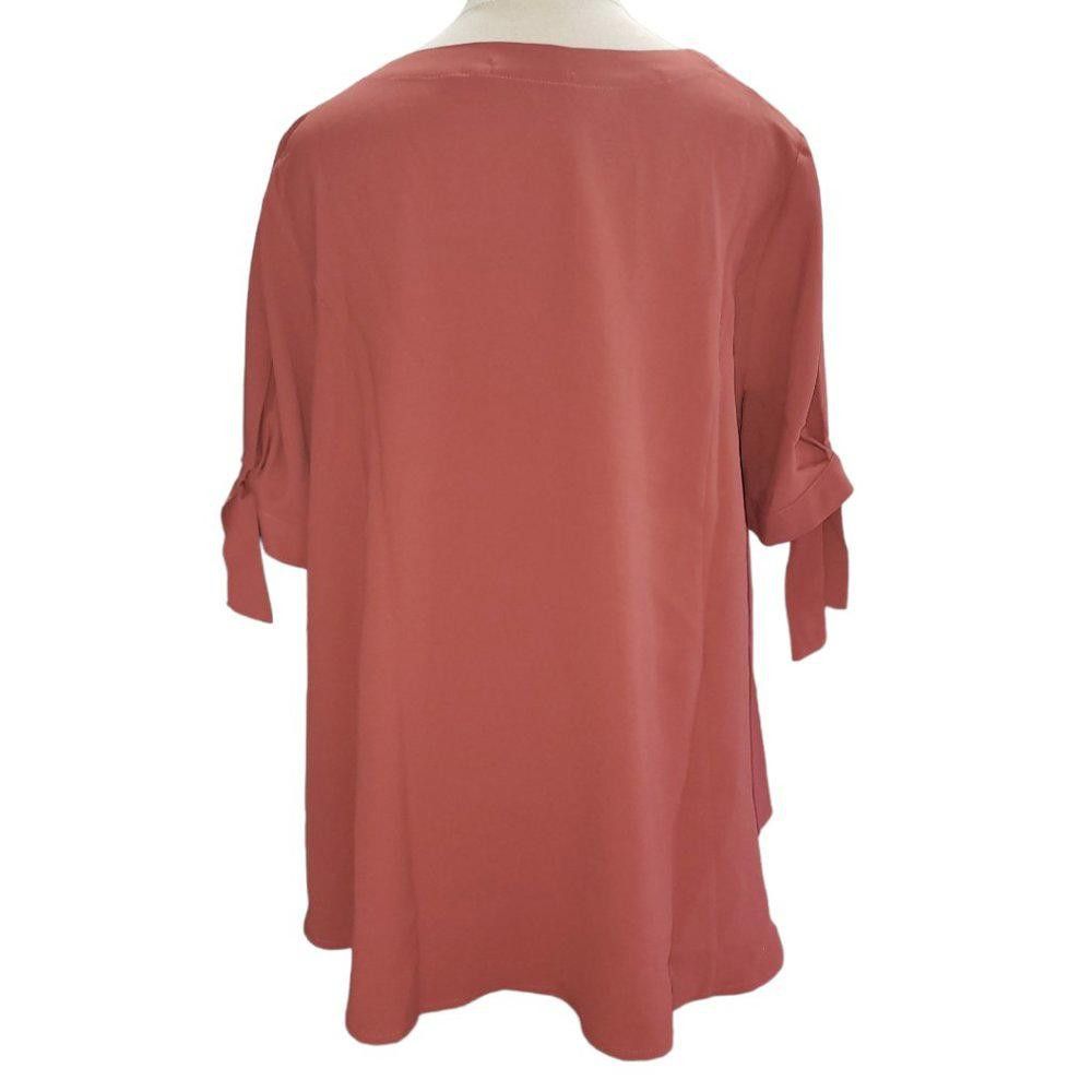 Designer CT239 Everleigh Orange Ladies Short Sleeve Blouse L Size L / US 10 / IT 46 - 3 Thumbnail