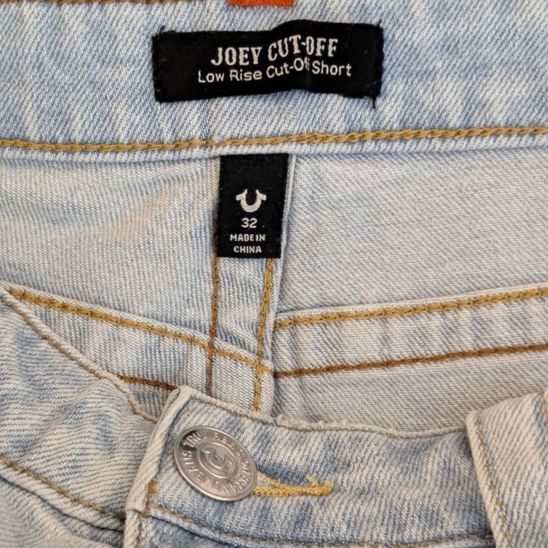 True Religion New TRUE RELIGION Joey Low Rise Cut Offs Denim Shorts 32 Size 32" / US 10 / IT 46 - 4 Thumbnail