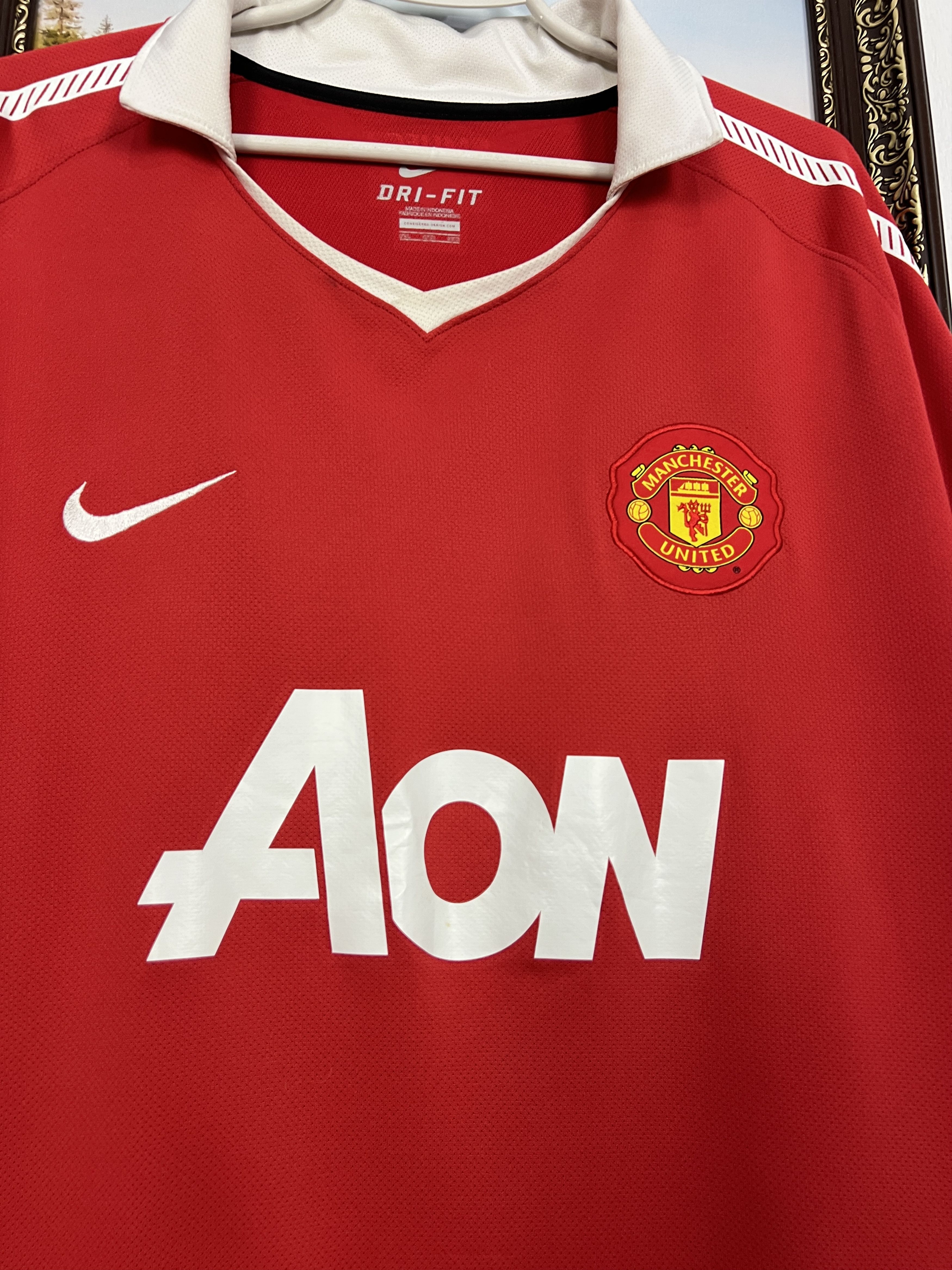 Nike Manchester United football shirt 2010 AON Jersey Trikot 3XL Size US XXL / EU 58 / 5 - 3 Thumbnail