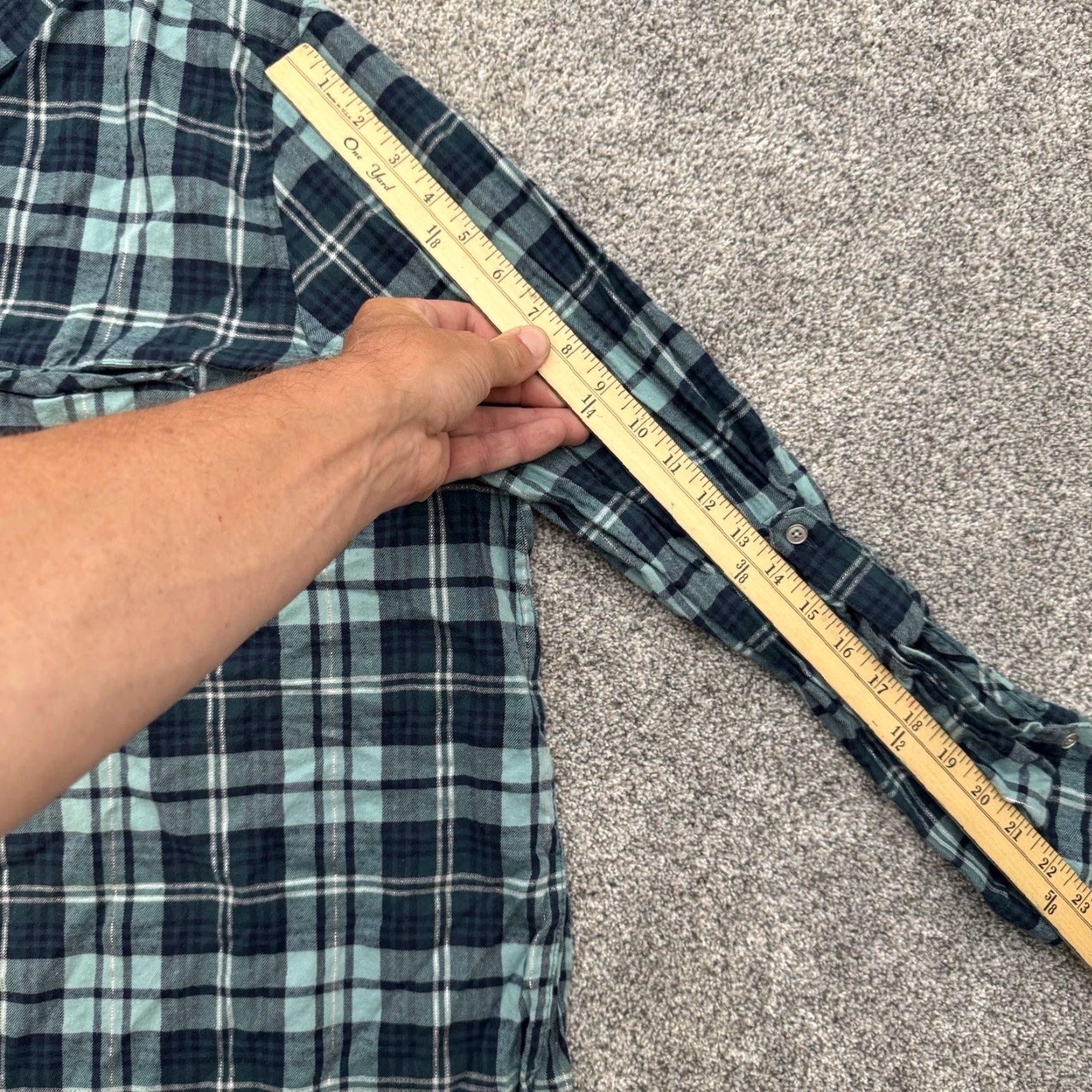 Vintage Roamans Button-Up Shirt Plus 22W Plaid Western Cowgirl Chic Holiday Sparkle Green Long Sleeve Button-Front Women Modern Vintage? No Vintage. Size 3XL / US 20-22 - 4 Thumbnail