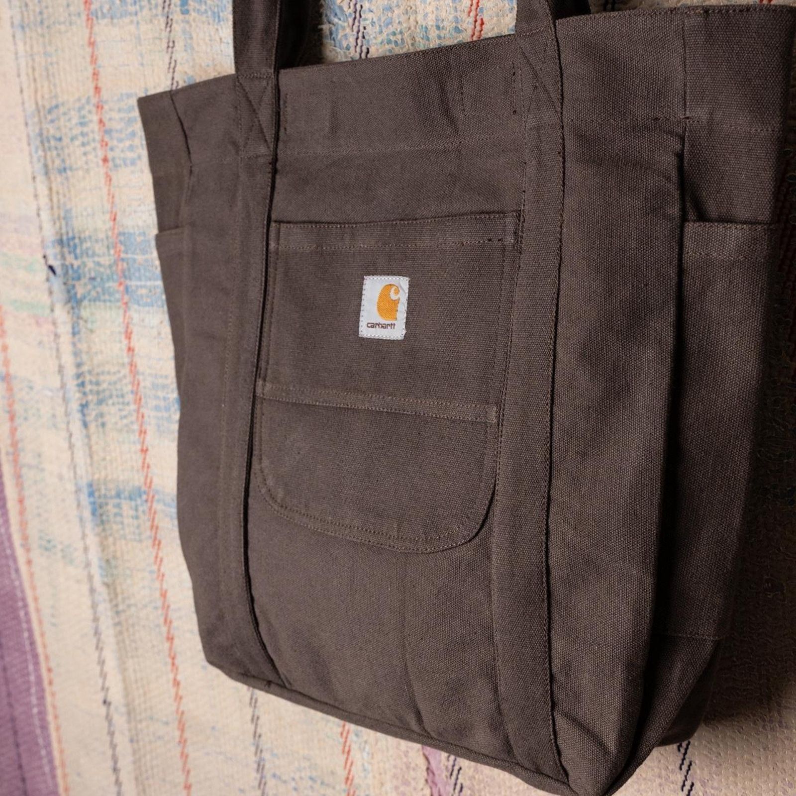 Carhartt Brown upcycled carhartt tote bag Size ONE SIZE - 4 Thumbnail