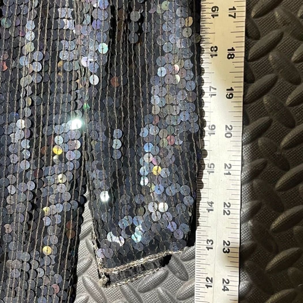 Vintage VINTAGE Jewel Queen Black Elegant Beaded Sequin Dress 100% Silk Women's Size M Midi A-Line Dress Womens M Black Jewel Queen Women Size M / US 6-8 / IT 42-44 - 6 Thumbnail