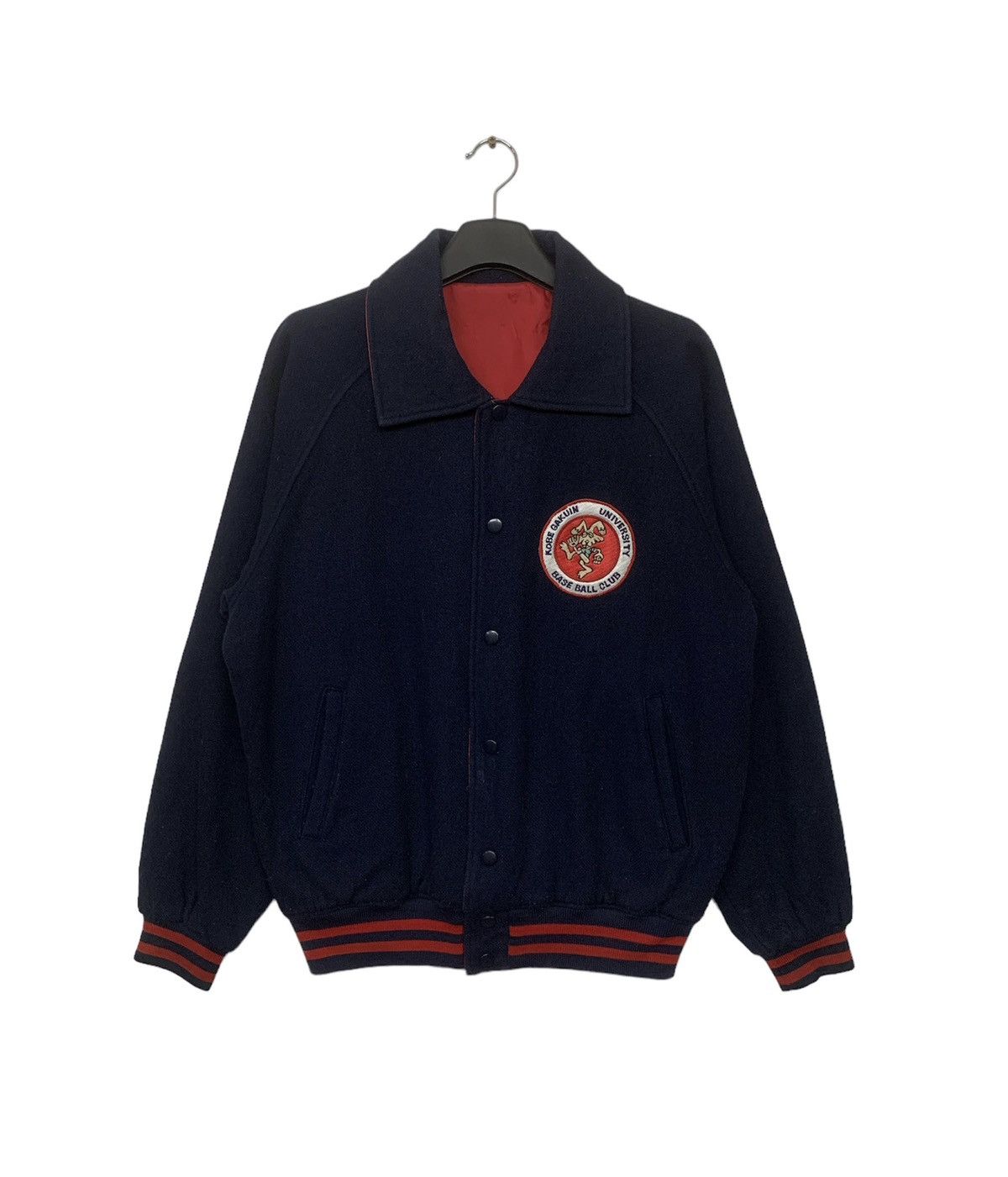 image of Varsity Jacket Vintage 90's Varsity Kobe Gakuin University Baseball Club in Navy Blue (Size Medium)