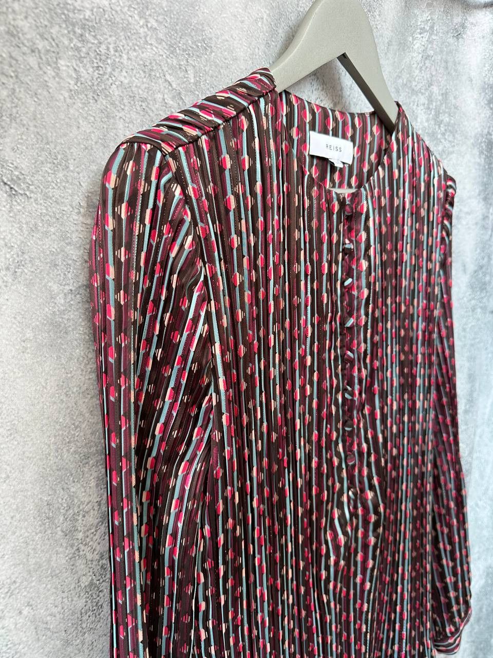 Reiss Reiss Celia Plated Midi Dress Crew Neck Size M / US 6-8 / IT 42-44 - 4 Thumbnail