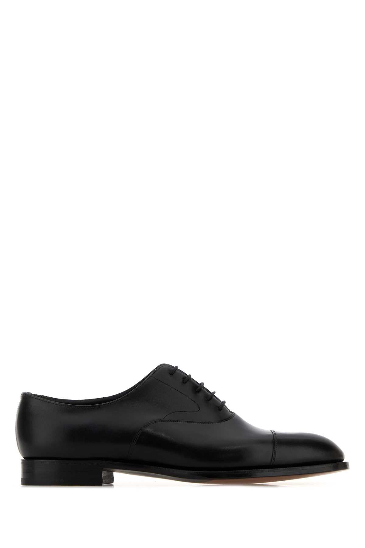 Edward Green Black Leather Chelsea Lace-Up Shoes Size US 7 / EU 40 - 1 Thumbnail