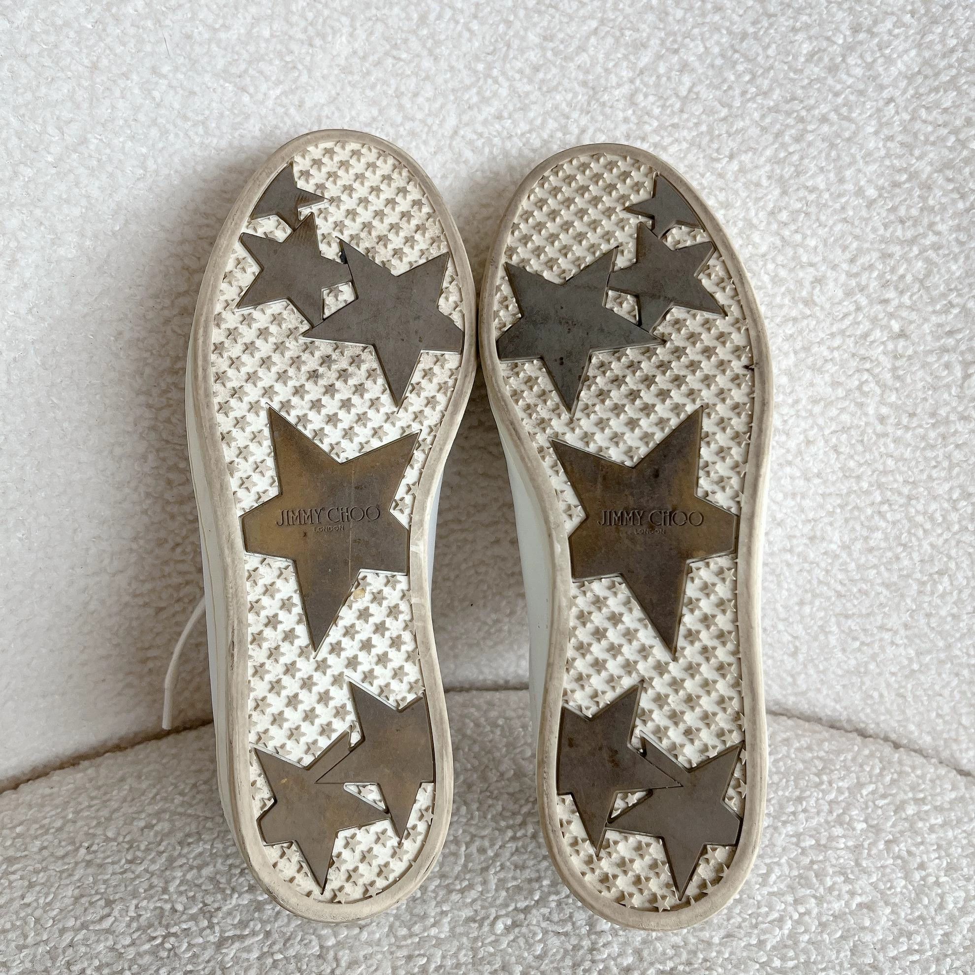 Jimmy Choo Jimmy Choo white sneakers size 35.5 Size US 5 / IT 35 - 6 Thumbnail