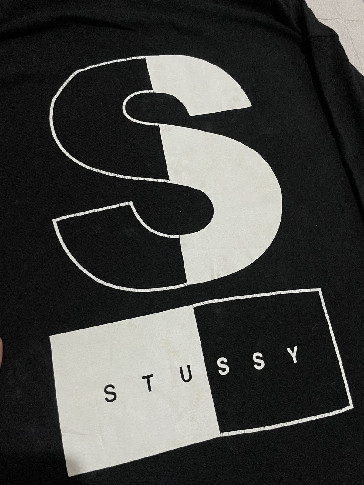 Stussy Stussy lS black big logo Size US XL / EU 56 / 4 - 6 Thumbnail