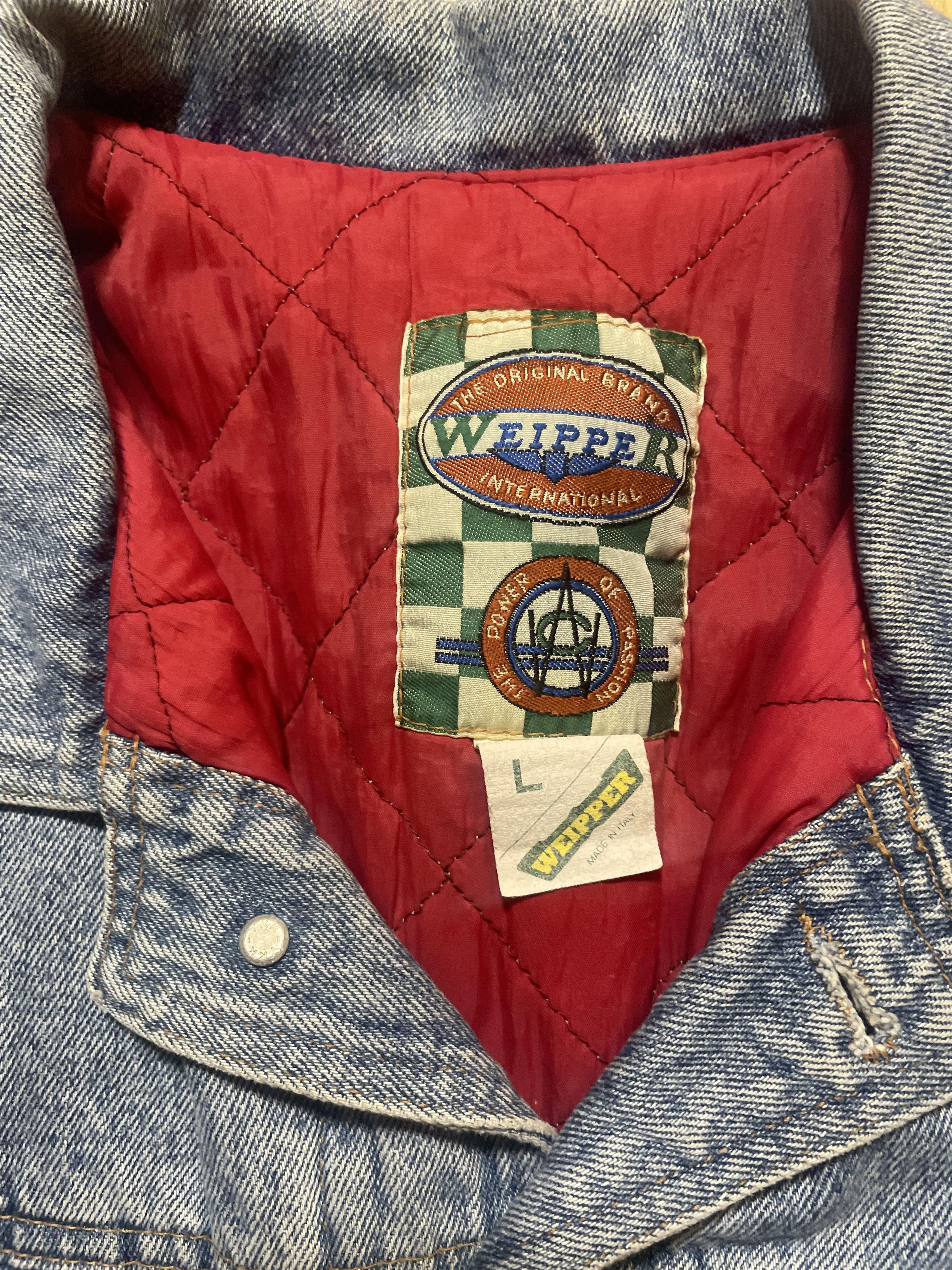 Other Vintage Embroidered Denim Jacket Quilted Lined 90s Size US L / EU 52-54 / 3 - 3 Thumbnail