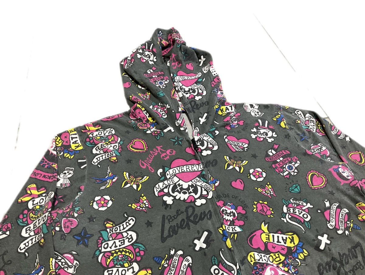 Grand Slam 🔥Sick Y2K Grand Slam Love Revolution Zipper Hoodie Tattoo Size US M / EU 48-50 / 2 - 3 Thumbnail