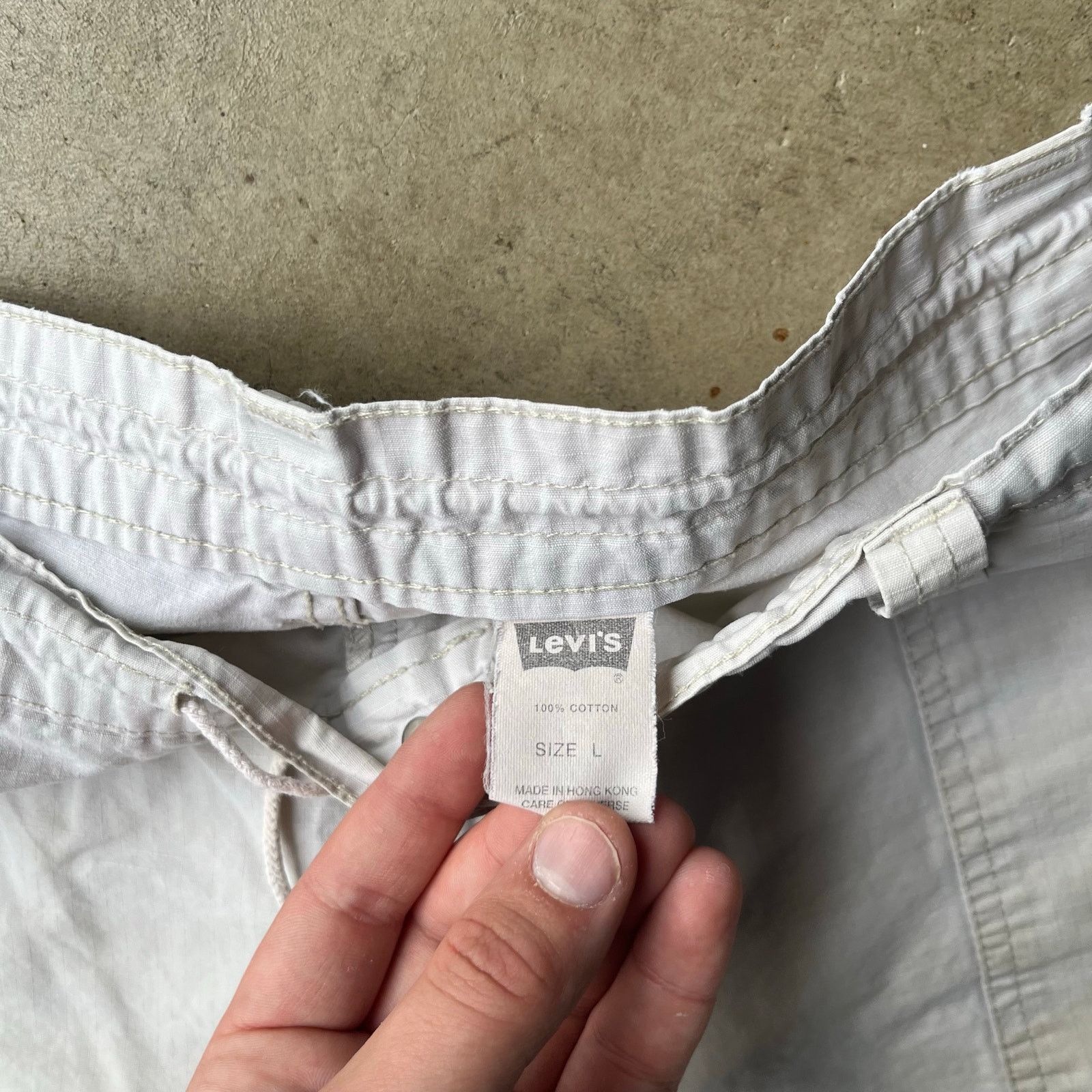 Vintage VTG SILVERTAB CARGO SHORTS TAN BAGGY Y2K 00 LARGE DISTRESSED Size US 36 / EU 52 - 3 Thumbnail