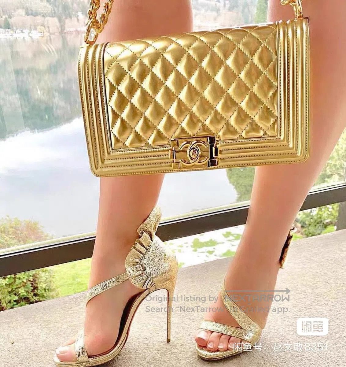 Christian Louboutin Christian Louboutin Gold High Heels. Size US 5.5 / IT 35.5 - 8 Thumbnail