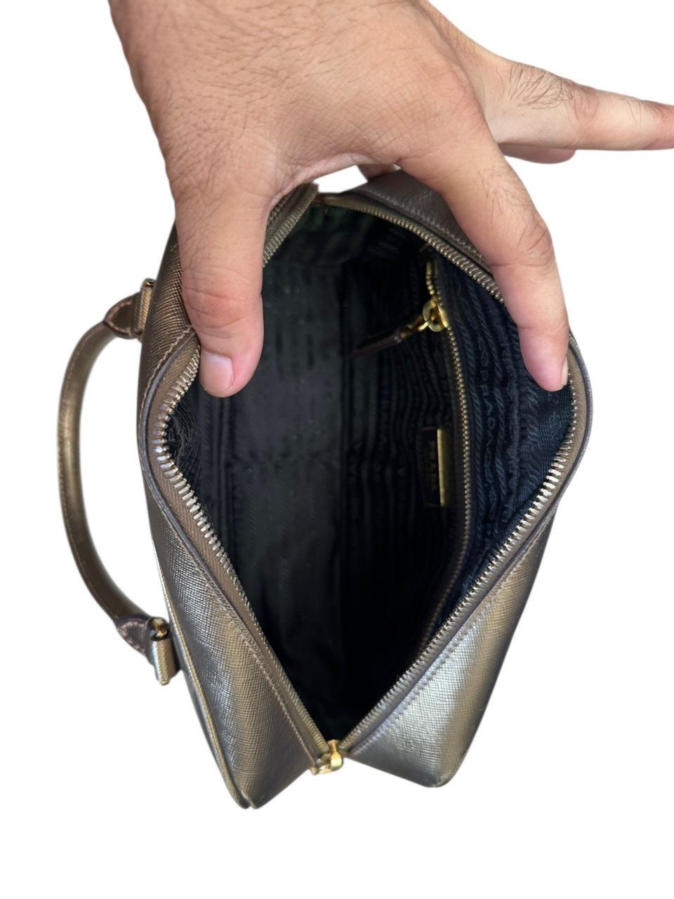 Prada Prada Bauletto Handbag Saffiano Leather Small Size ONE SIZE - 10 Thumbnail