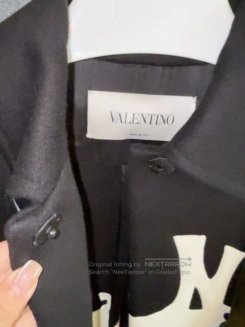 Valentino Valentino Black printed coat Size S / US 4 / IT 40 - 4 Thumbnail