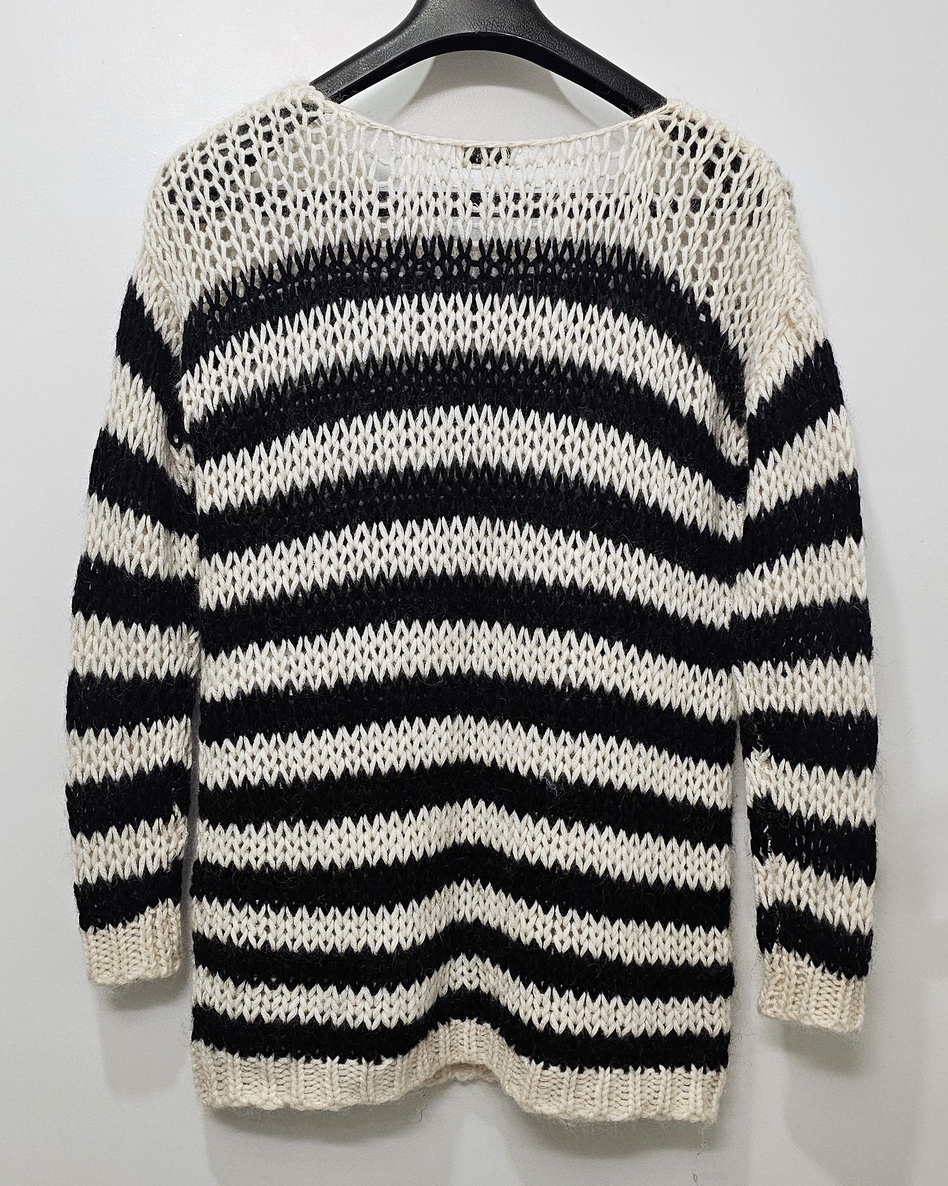 Saint Laurent Paris FW15 Striped Knit Mohair Sweater Size US XS / EU 42 / 0 - 2 Thumbnail